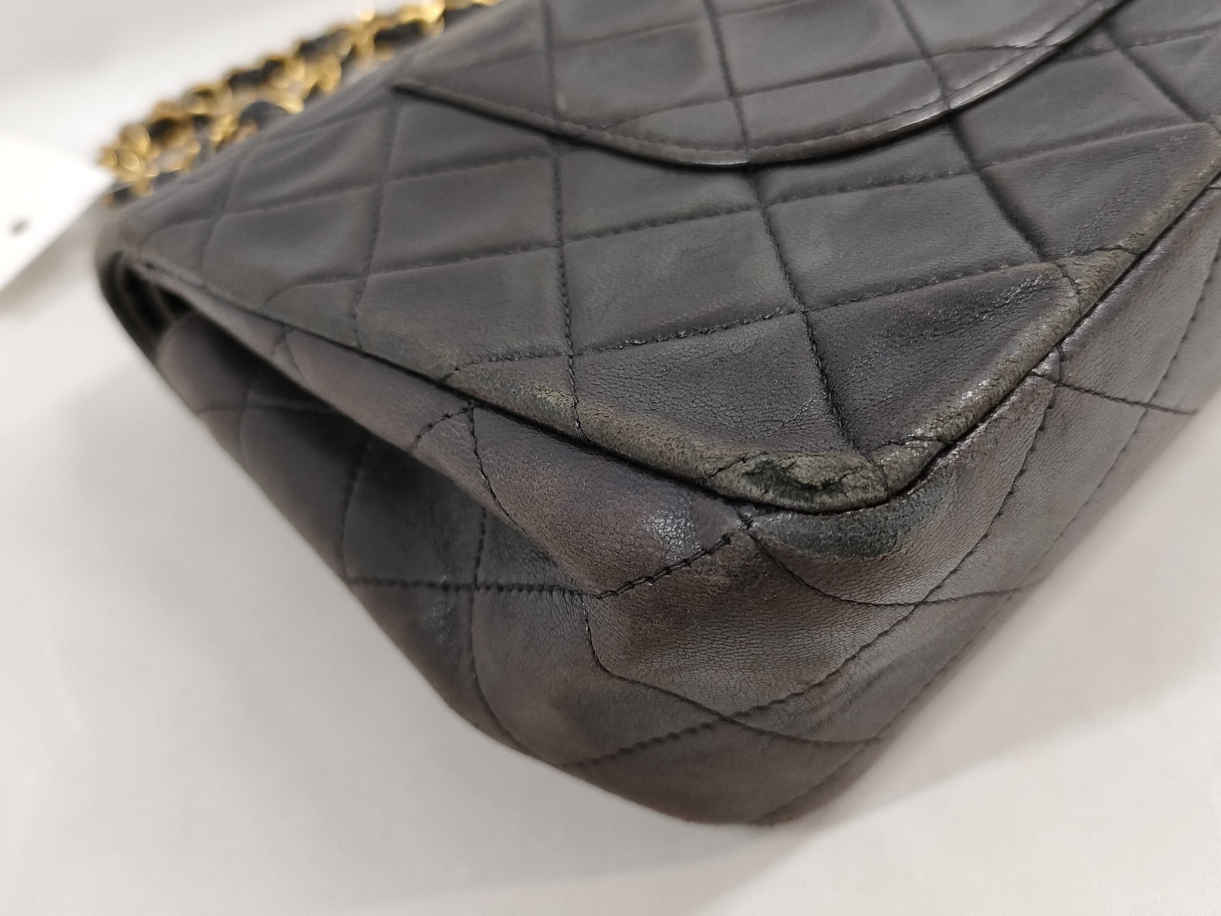【水曜終了】(10228_0124)CHANEL ラムスキン マトラッセ25 Wフラップ チェーンショルダー ネジ取れ ショルダーバッグ