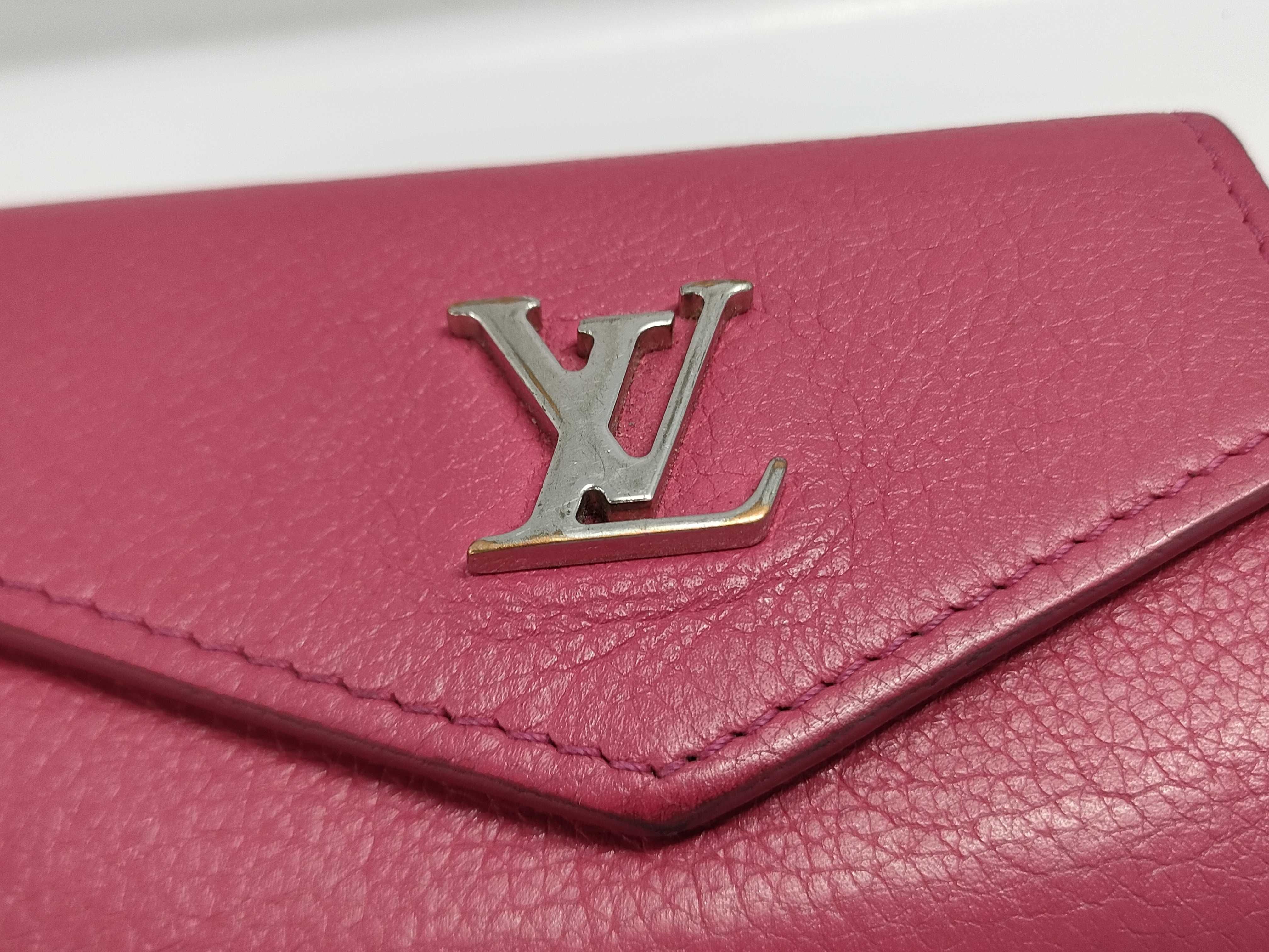【水曜終了】(10229_0446)LOUIS VUITTON ポルトフォイユ・ロックミニ ピンク 金具変形 財布