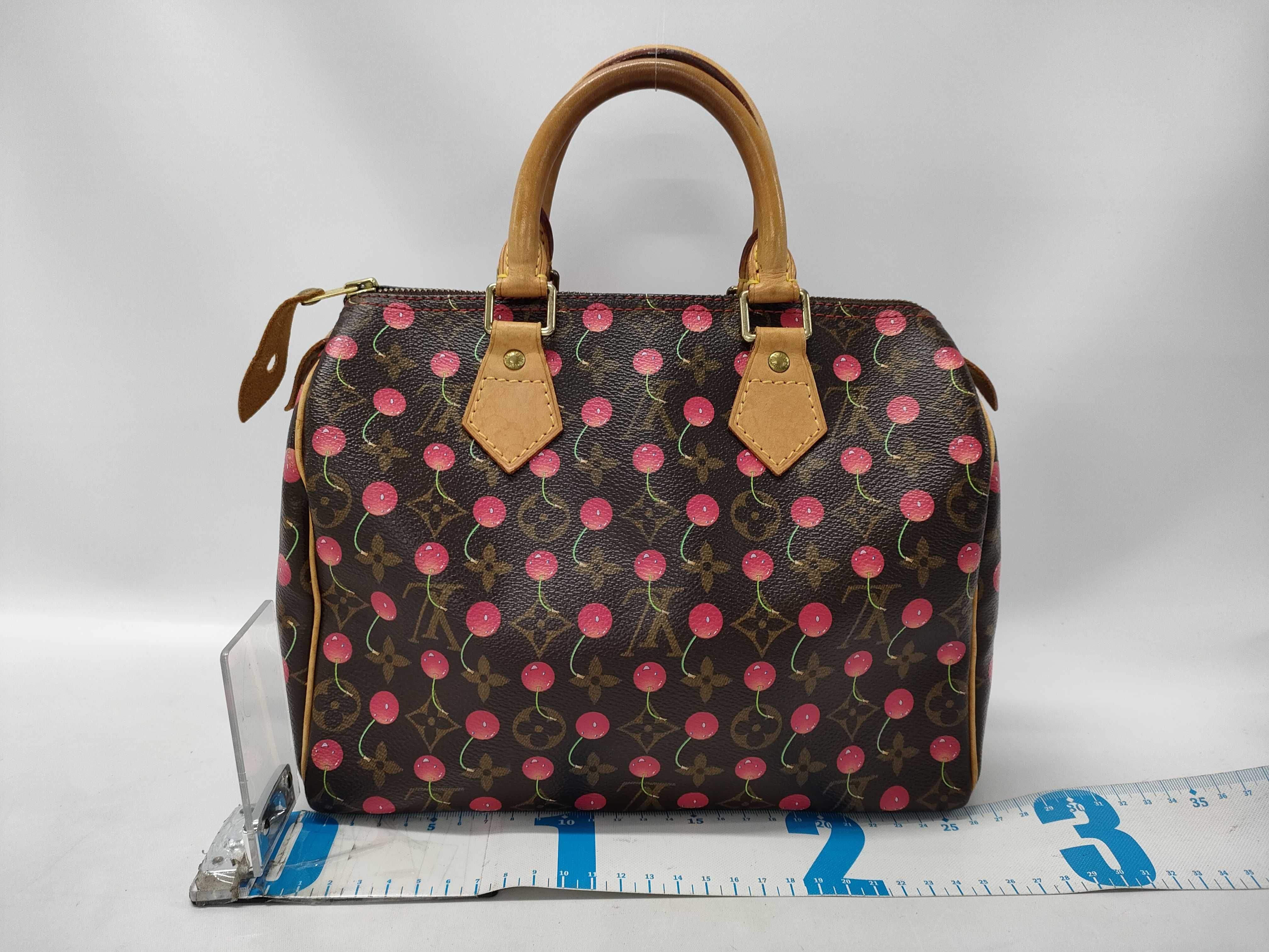 【水曜終了】(10218_0359)LOUIS VUITTON モノグラム チェリー スピーディ25 ハンドバッグ