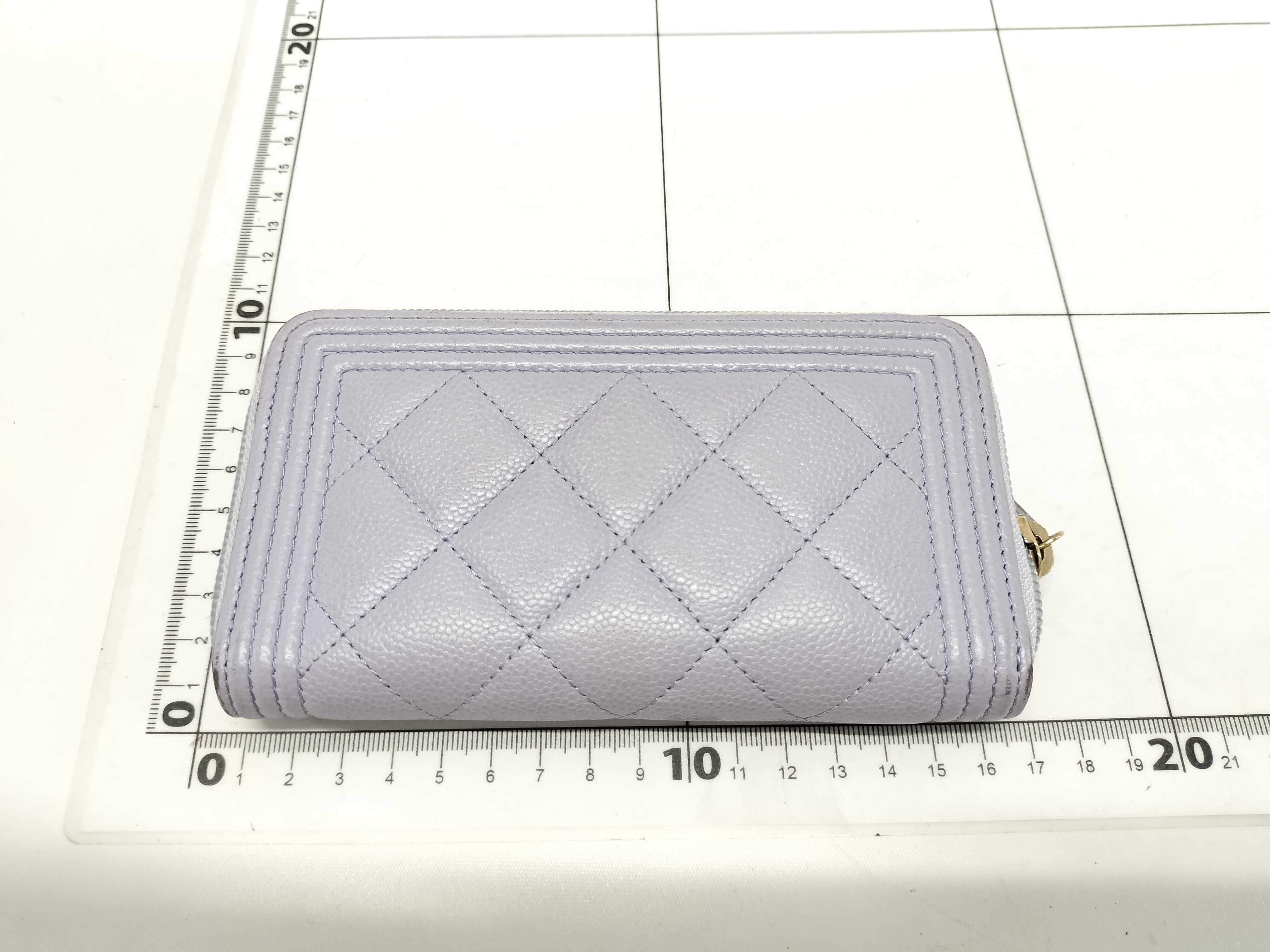 【水曜終了】(10228_0095)CHANEL キャビアスキン ボーイ ジップウォレット ミディアム 財布