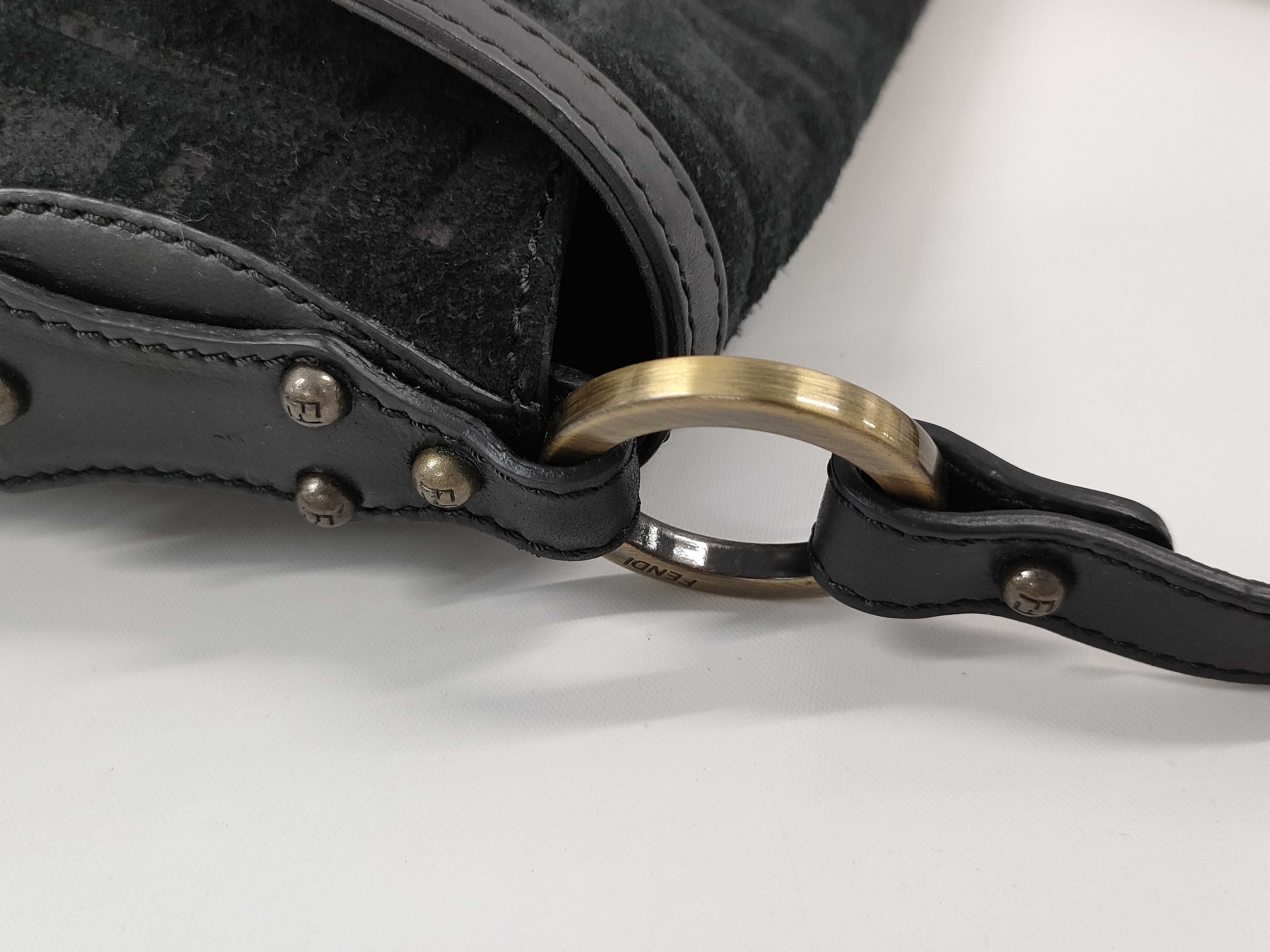 【水曜終了】(10230_0344)FENDI ズッカ柄 スエード ワンショルダー ショルダーバッグ