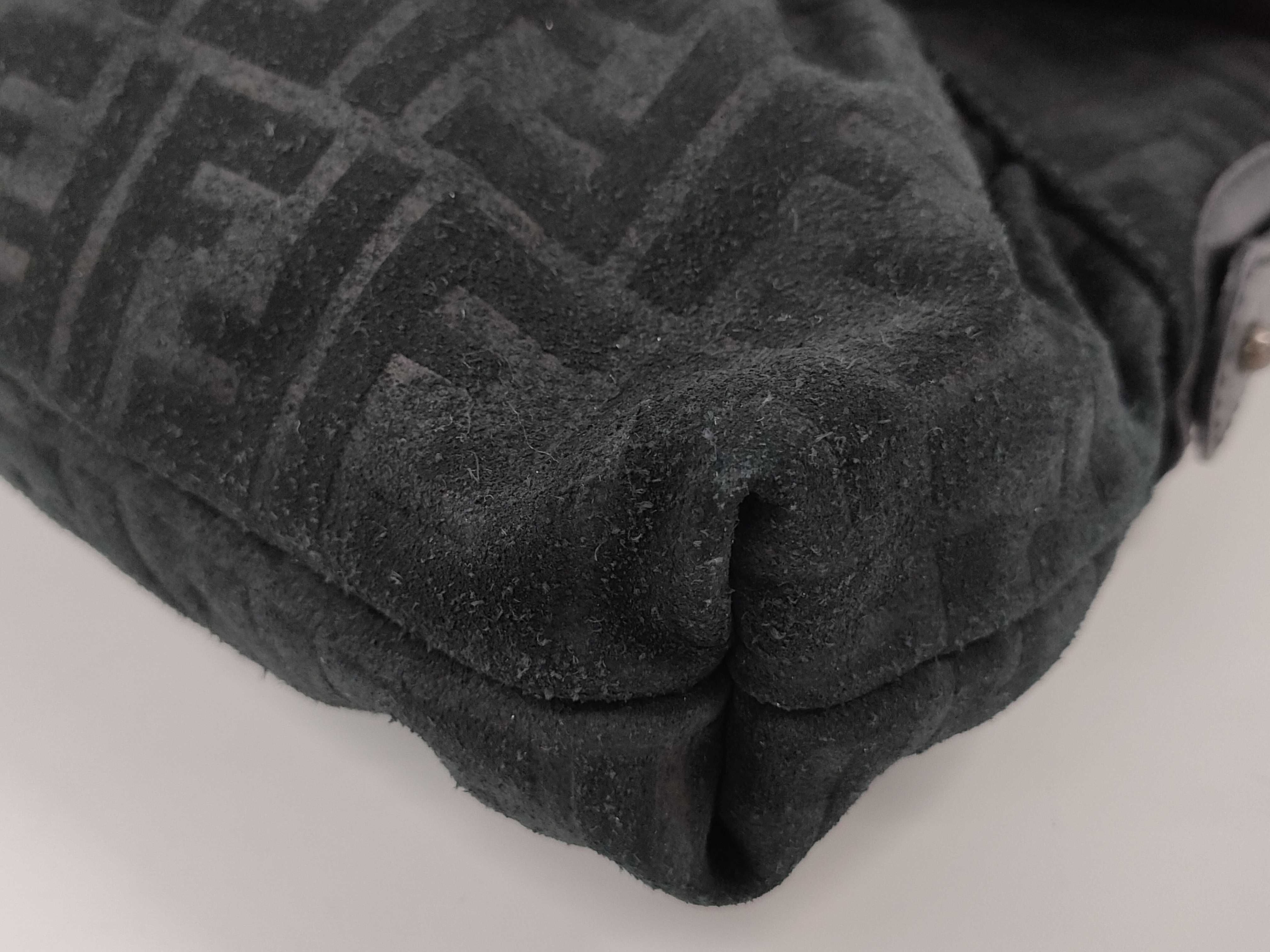 【水曜終了】(10230_0344)FENDI ズッカ柄 スエード ワンショルダー ショルダーバッグ