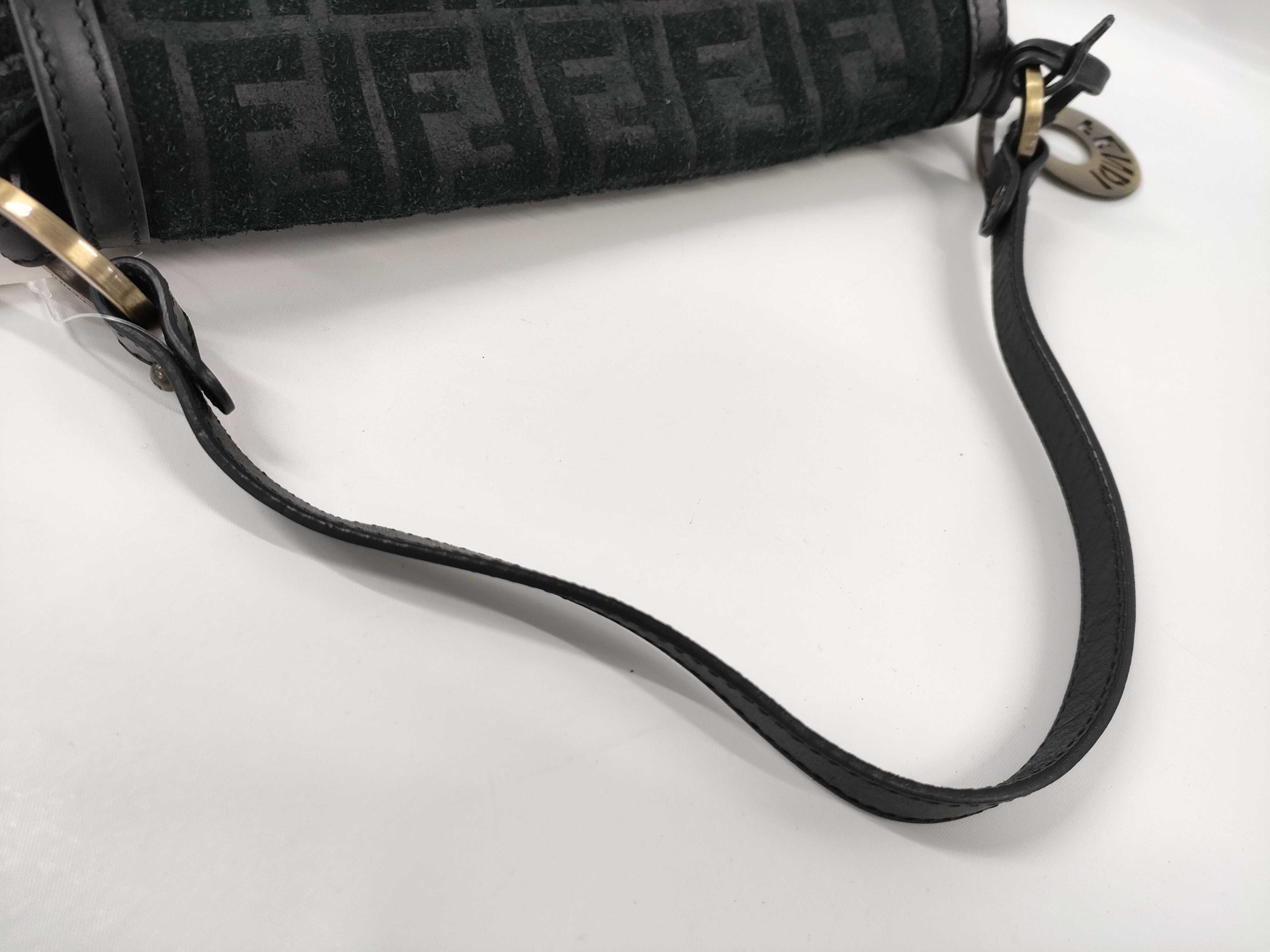 【水曜終了】(10230_0344)FENDI ズッカ柄 スエード ワンショルダー ショルダーバッグ