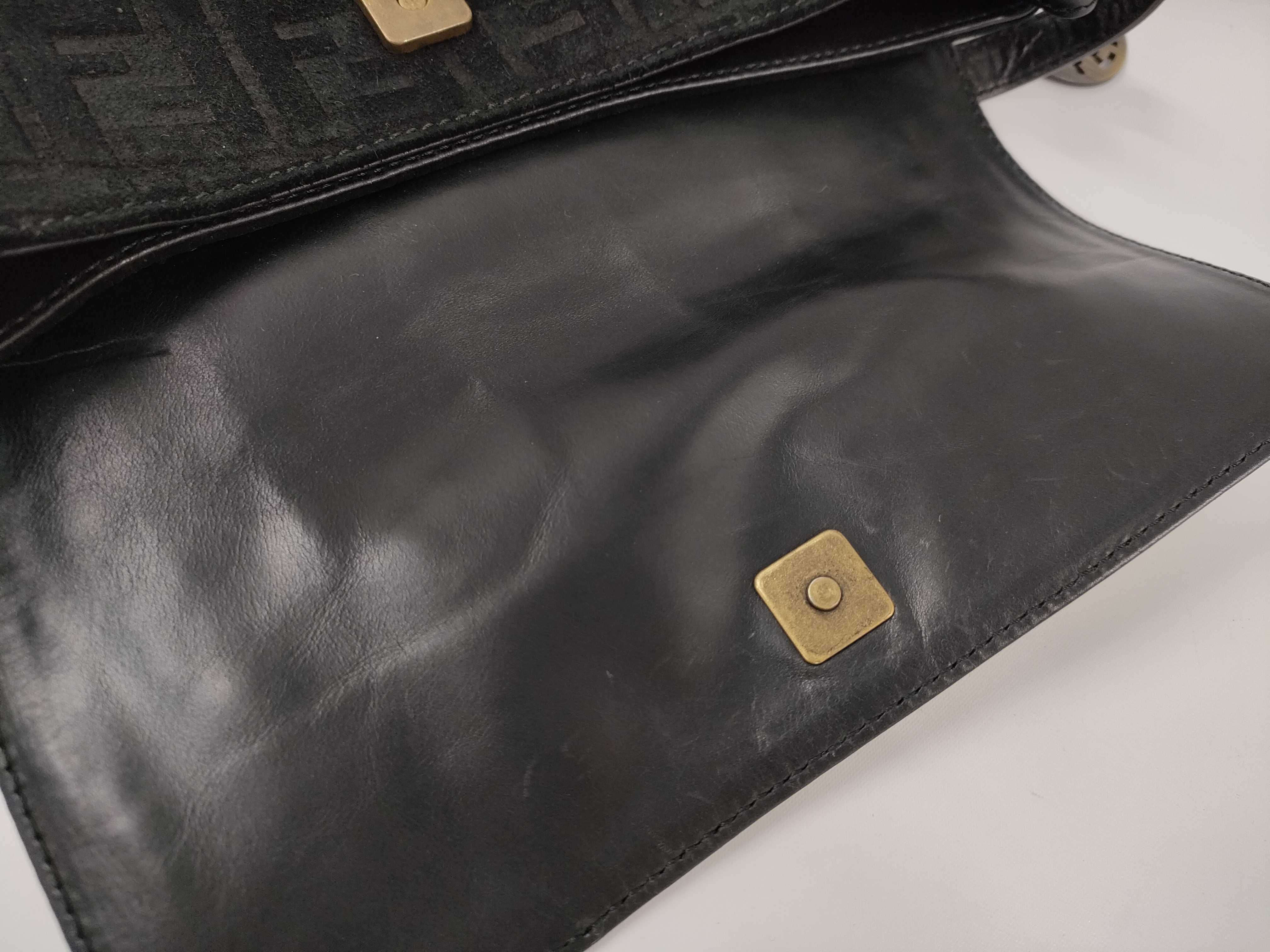 【水曜終了】(10230_0344)FENDI ズッカ柄 スエード ワンショルダー ショルダーバッグ