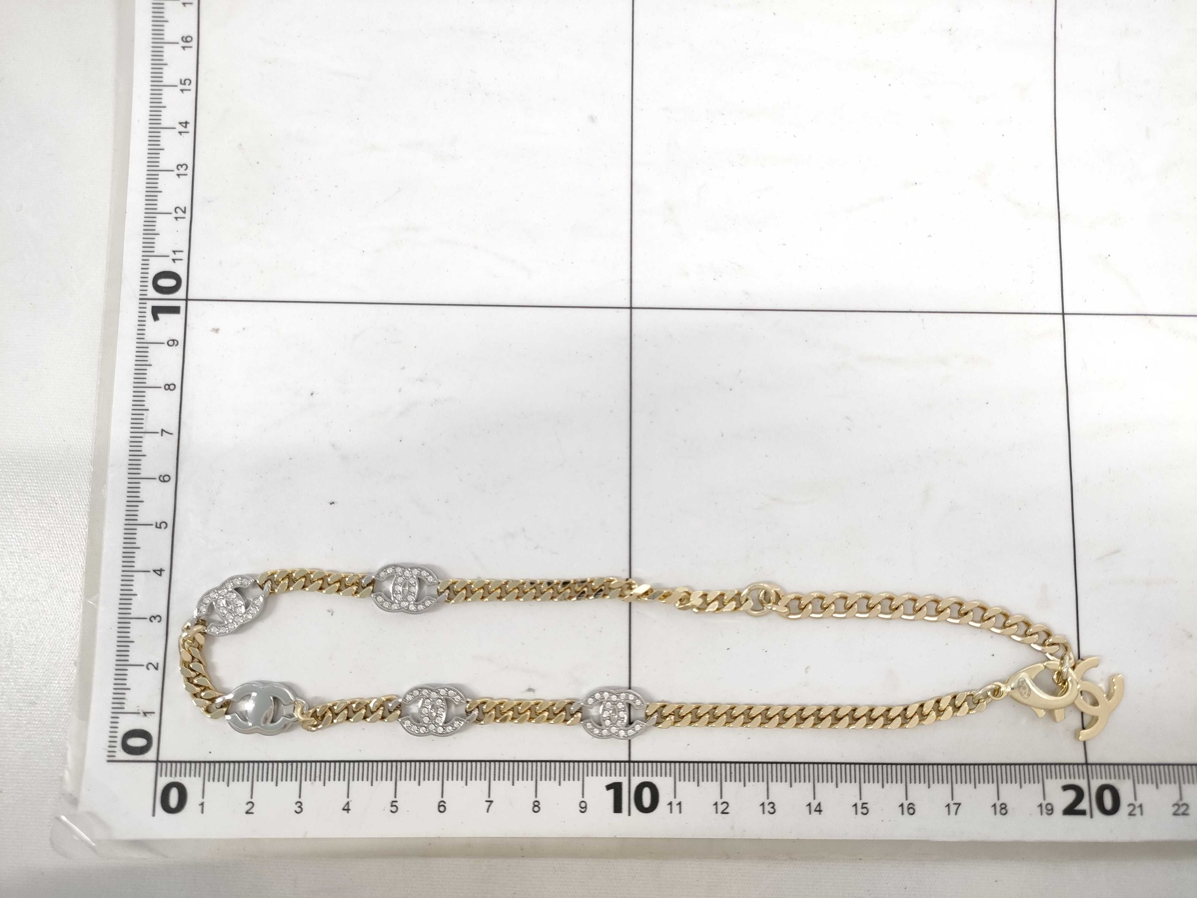 【水曜終了】(10217_0005)CHANEL B21/A ラインストーンココチェーンネックレス ネックレス