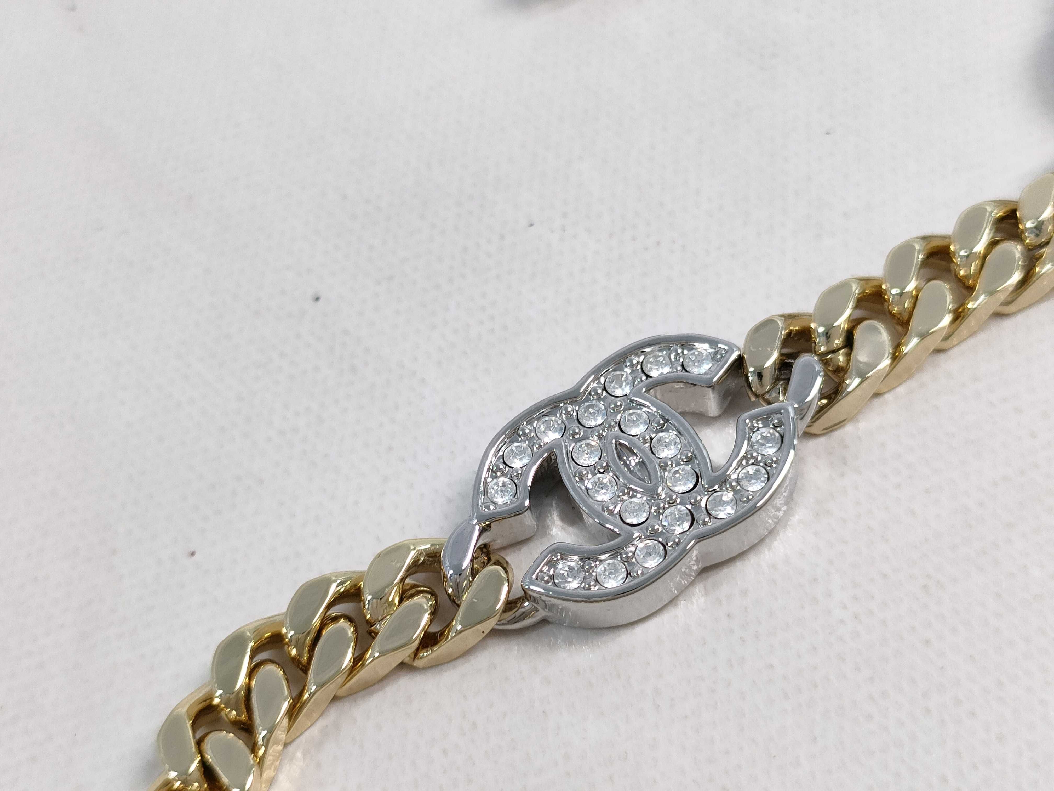【水曜終了】(10217_0005)CHANEL B21/A ラインストーンココチェーンネックレス ネックレス