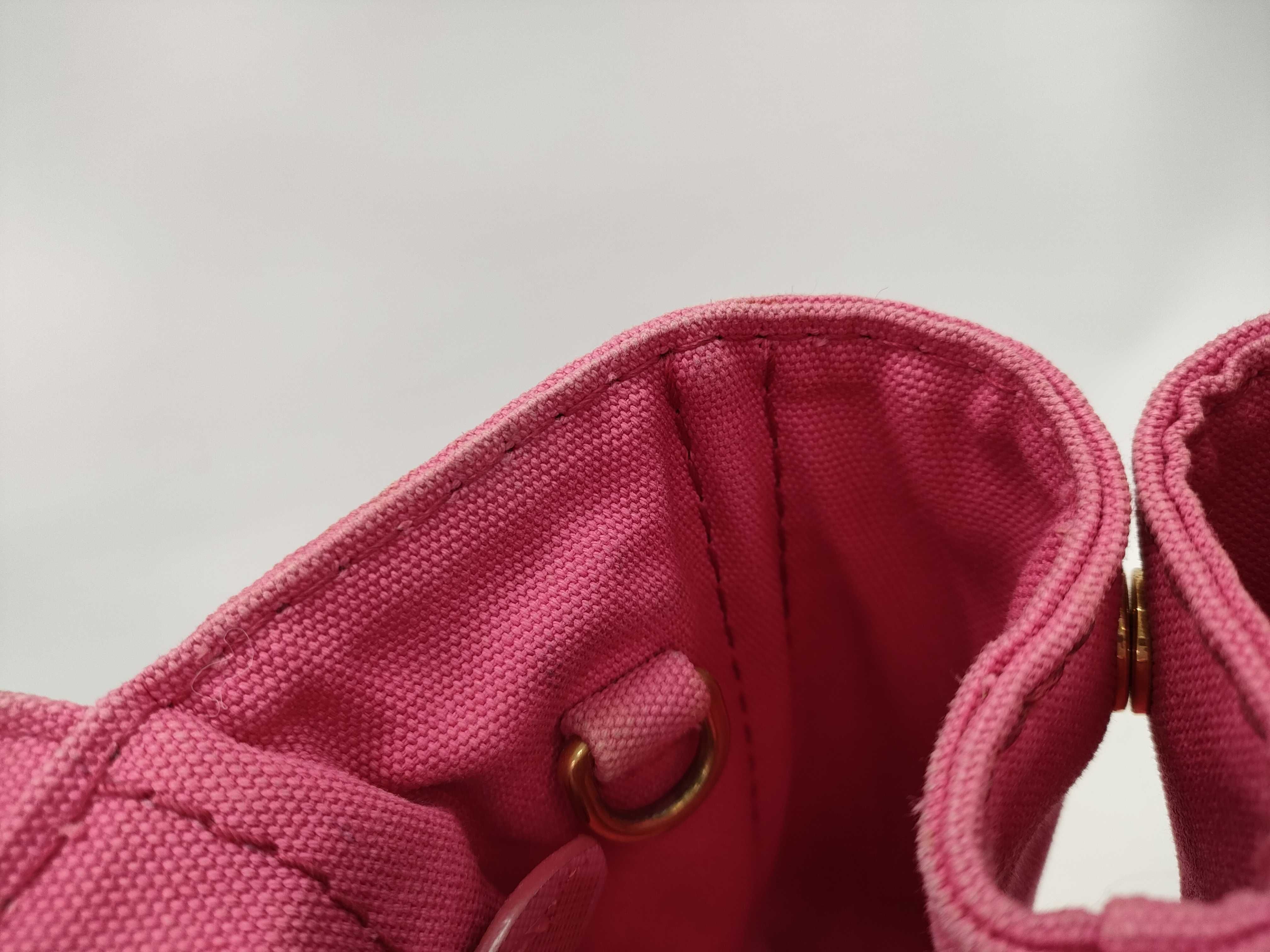 【水曜終了】(10230_0272)PRADA デニム 2way ピンク ハンドバッグ