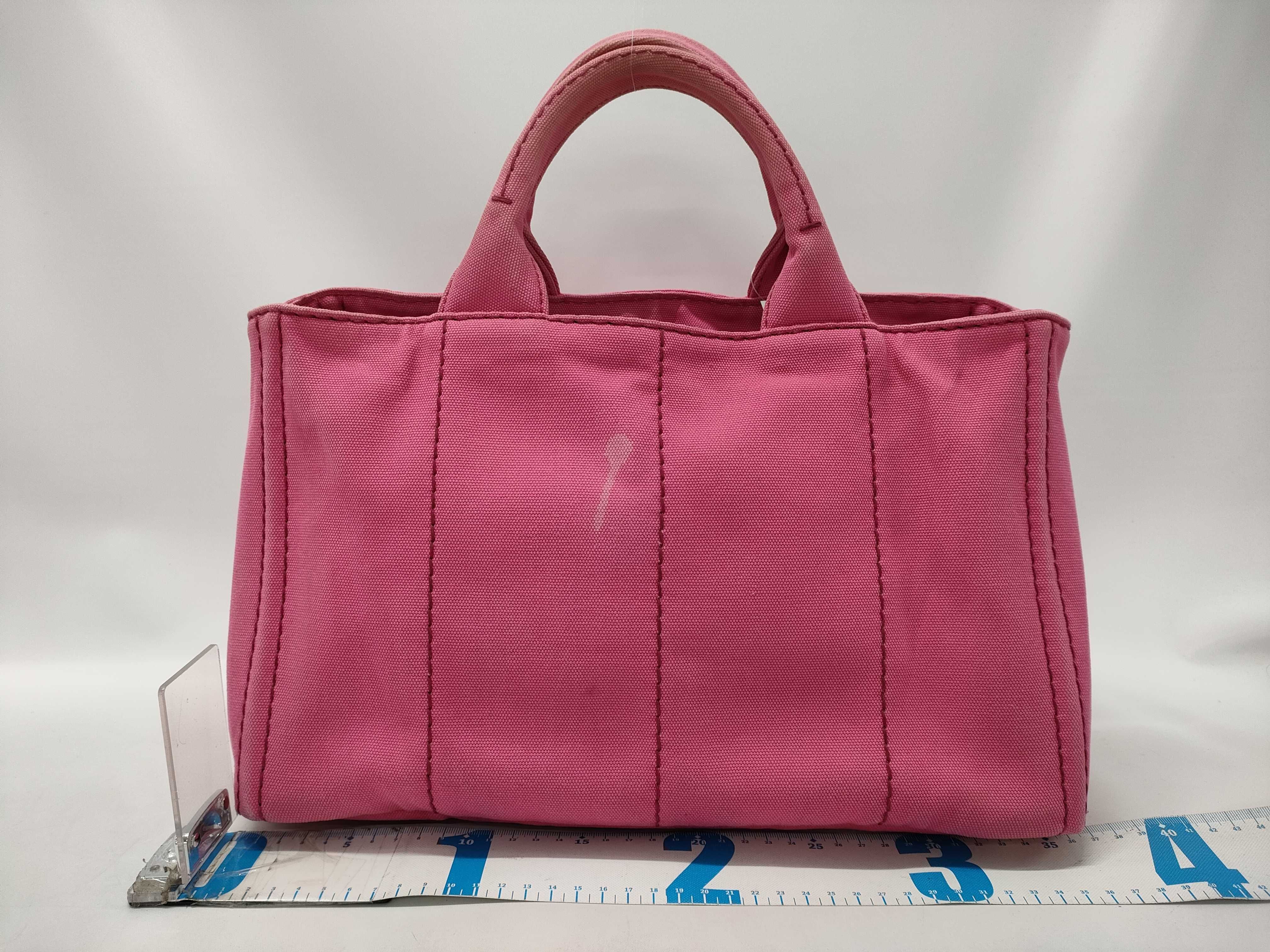【水曜終了】(10230_0272)PRADA デニム 2way ピンク ハンドバッグ