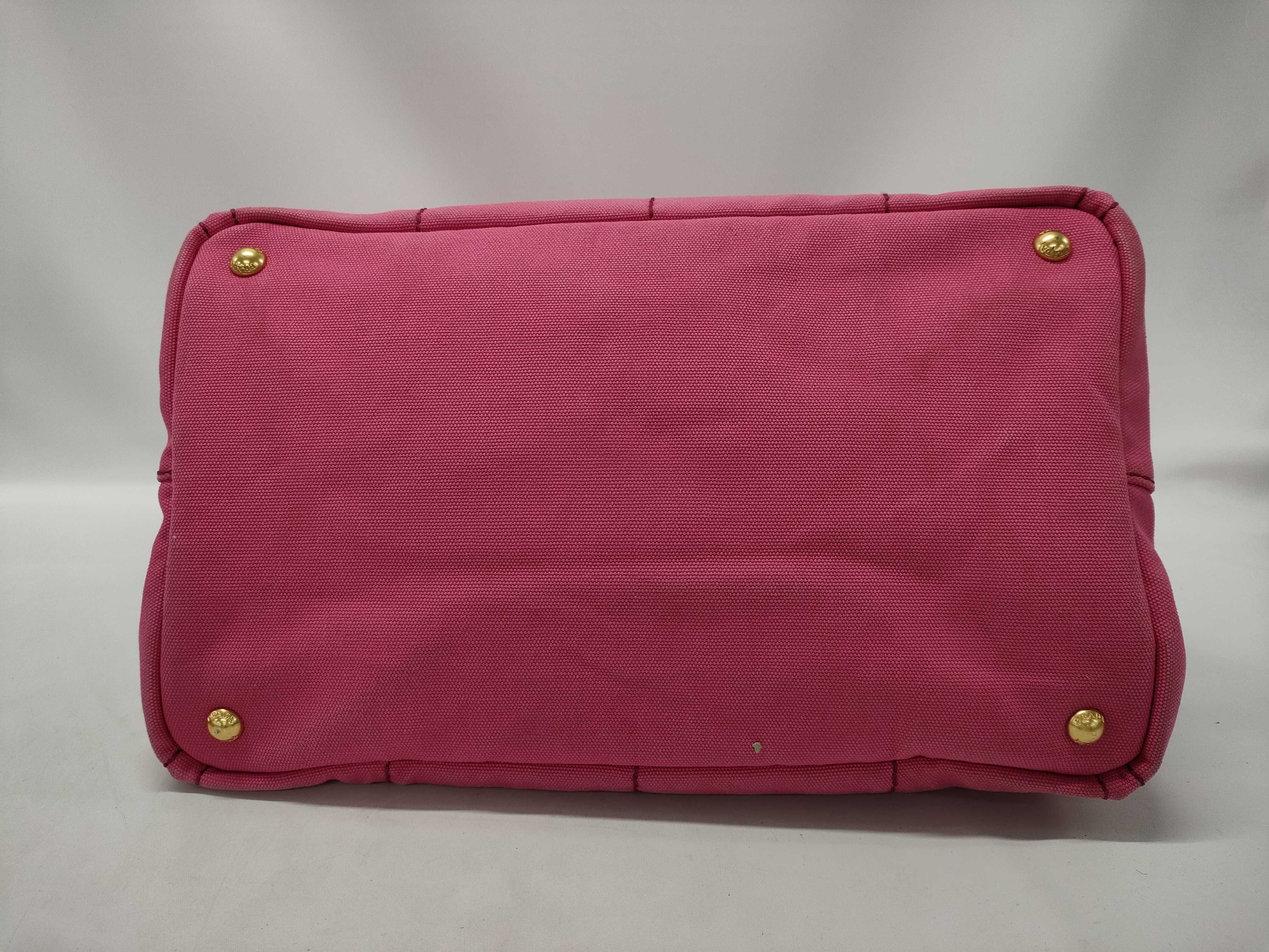【水曜終了】(10230_0272)PRADA デニム 2way ピンク ハンドバッグ