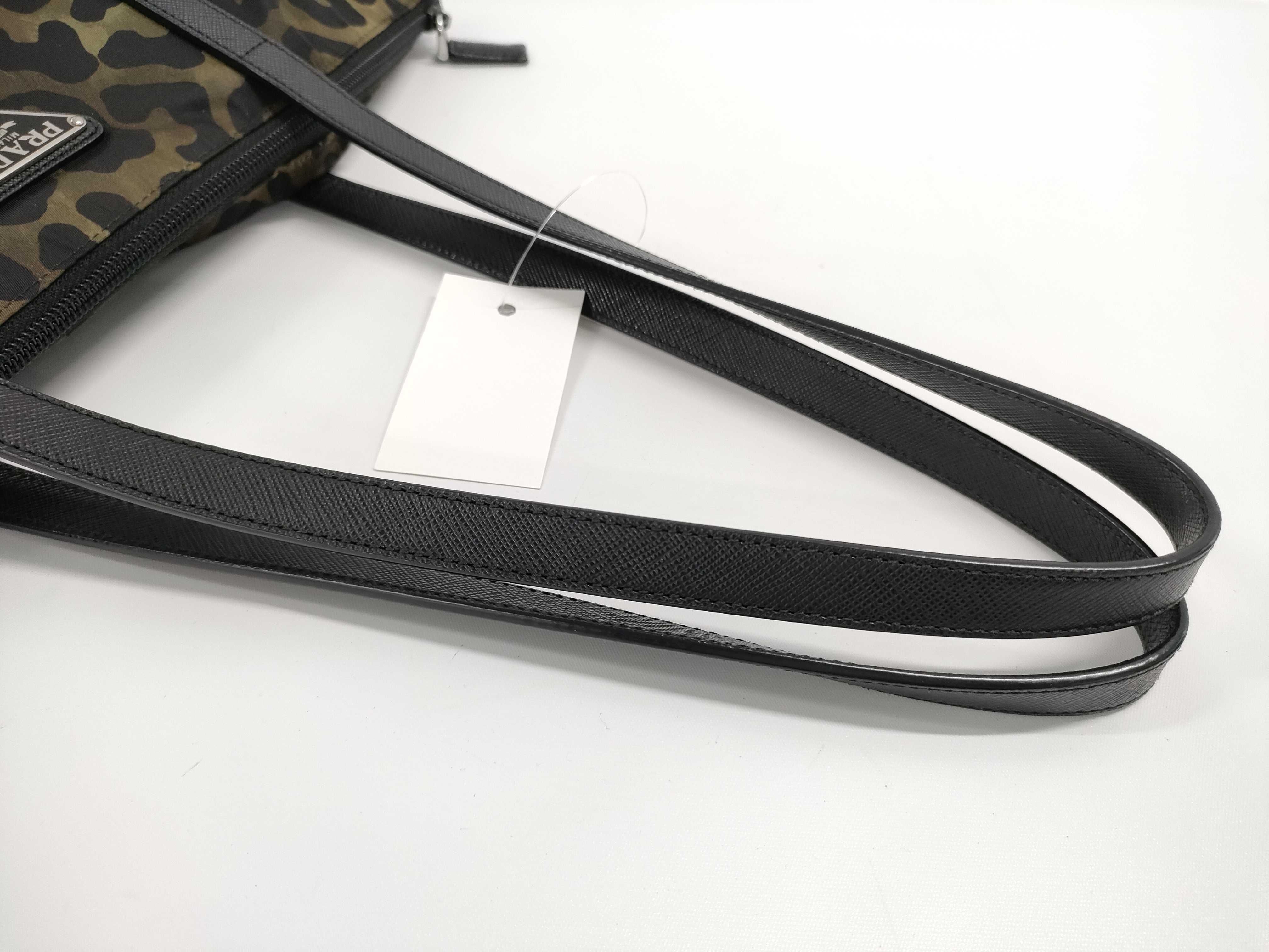【水曜終了】(10230_0257)▼PRADA ナイロン レオパード STなし トート トートバッグ