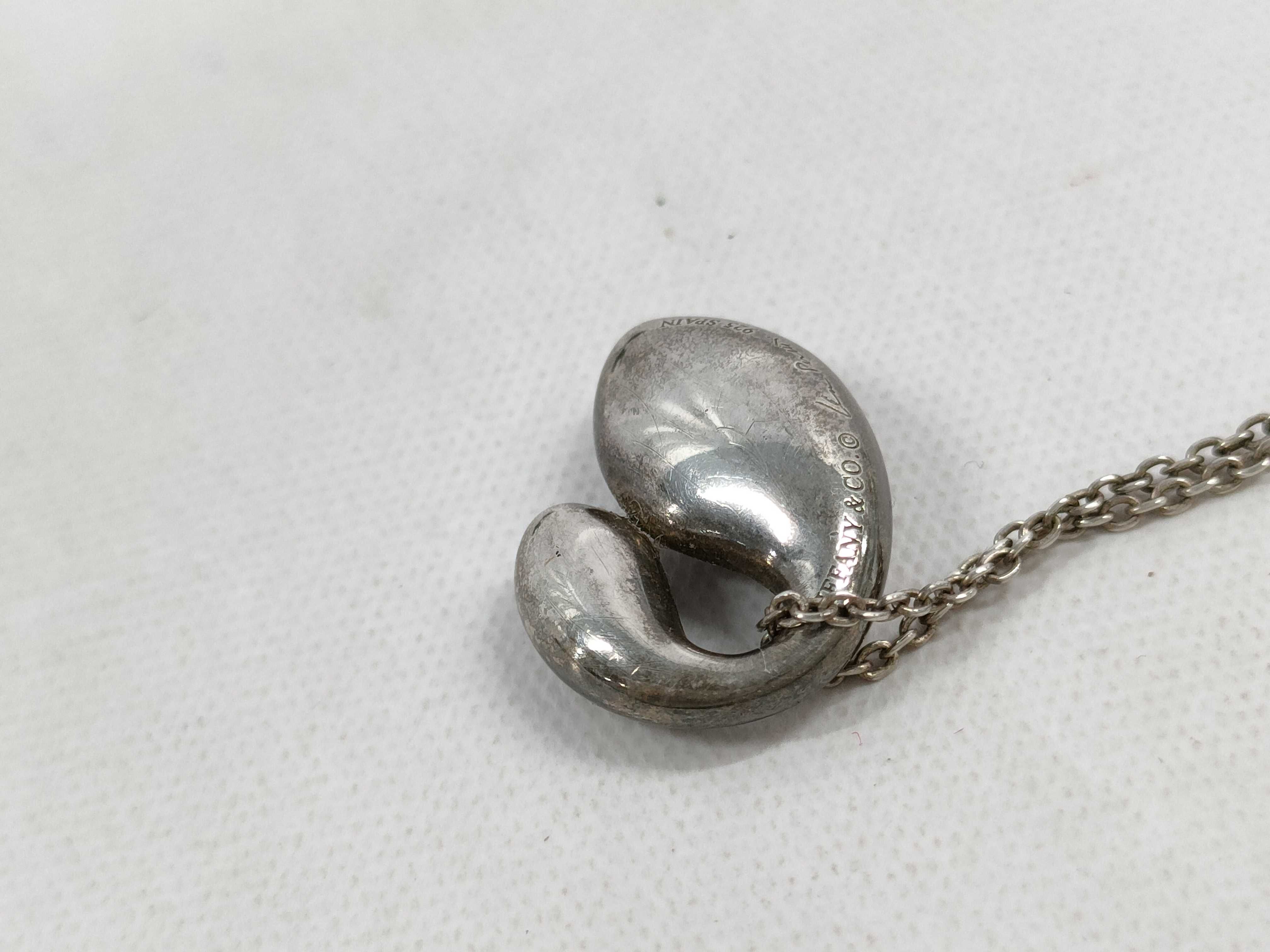 【水曜終了】(10221_0482)Tiffany&Co. SV925 ダブルティアドロップ ネックレス ネックレス
