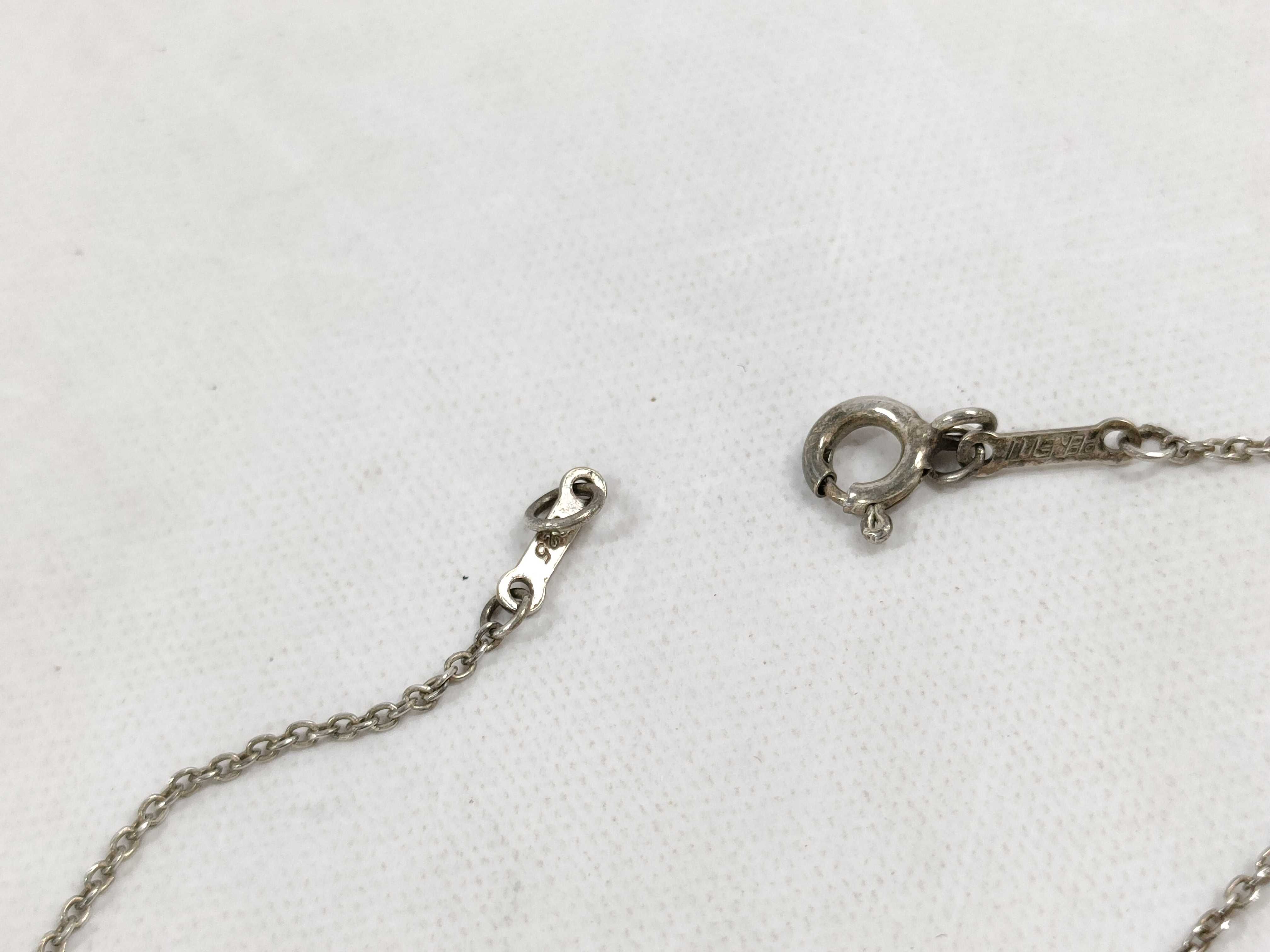 【水曜終了】(10221_0482)Tiffany&Co. SV925 ダブルティアドロップ ネックレス ネックレス