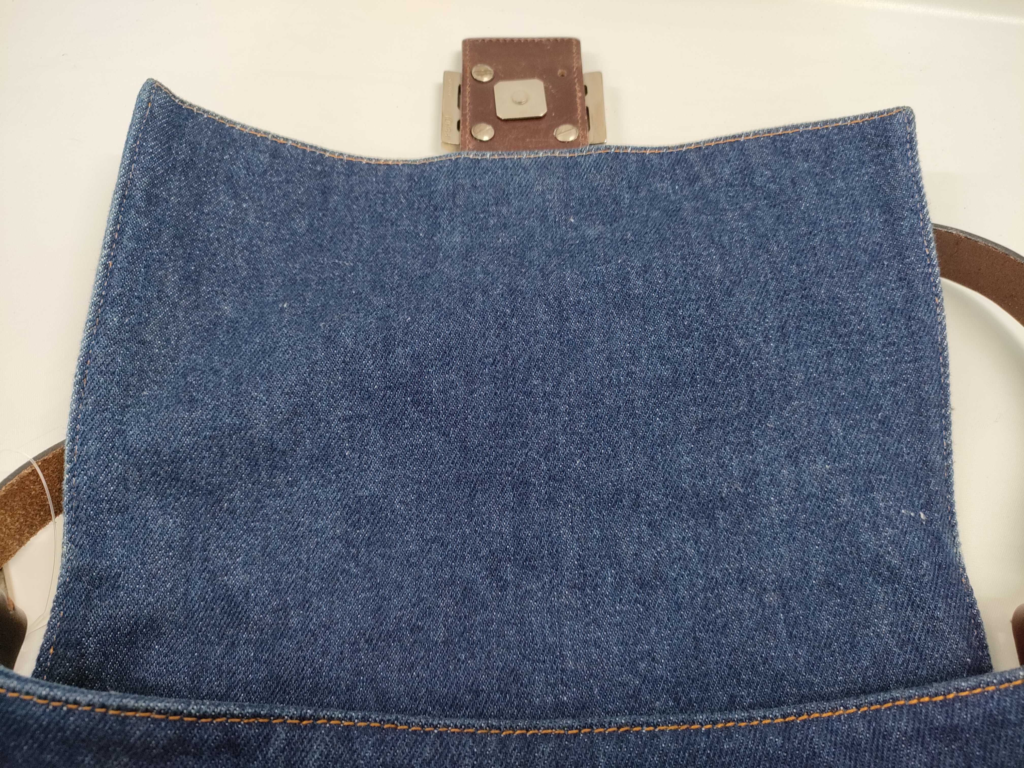 【水曜終了】(10230_0346)FENDI マンマ デニム バケット ビス取れ有 ショルダーバッグ