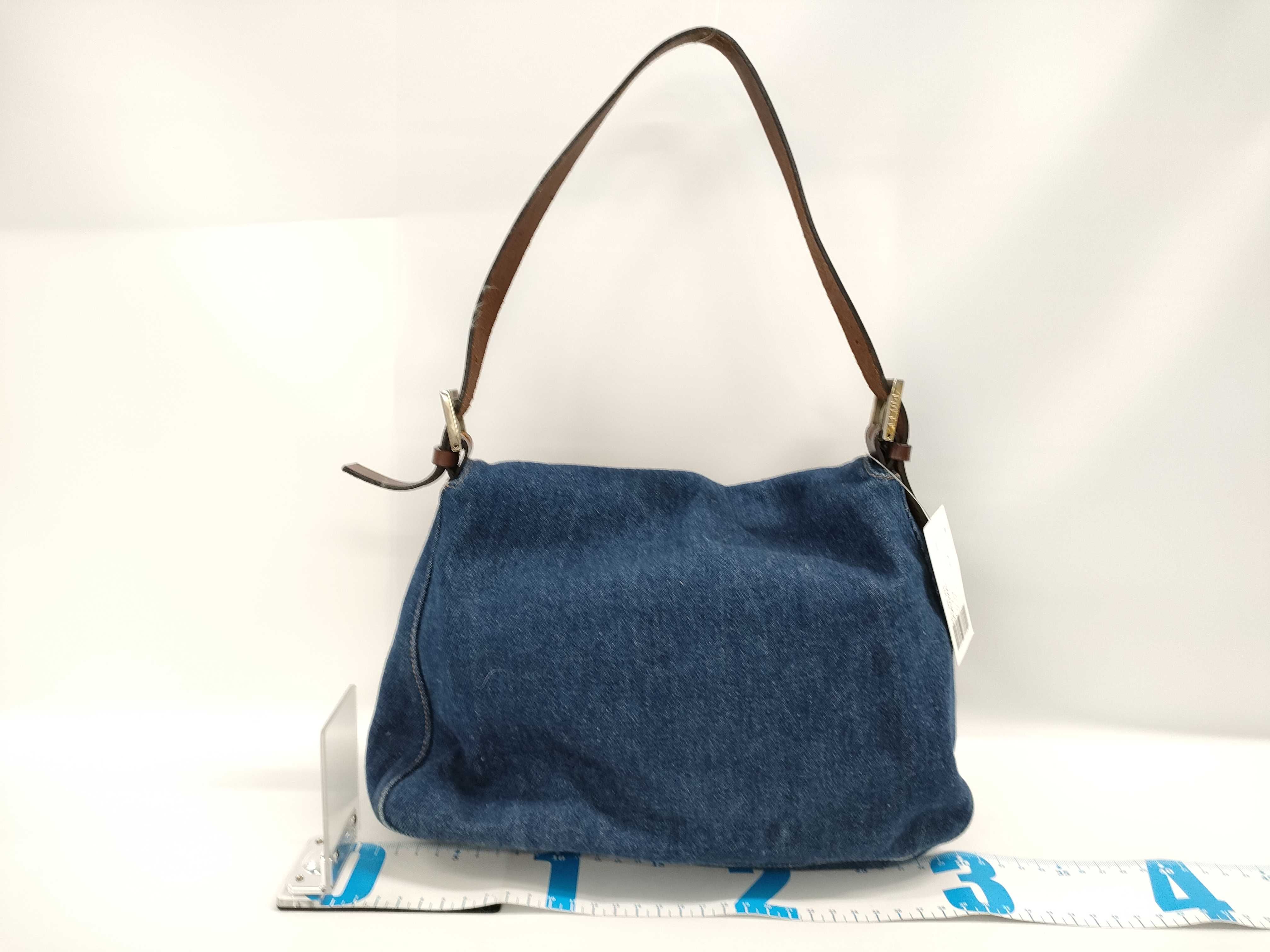 【水曜終了】(10230_0346)FENDI マンマ デニム バケット ビス取れ有 ショルダーバッグ