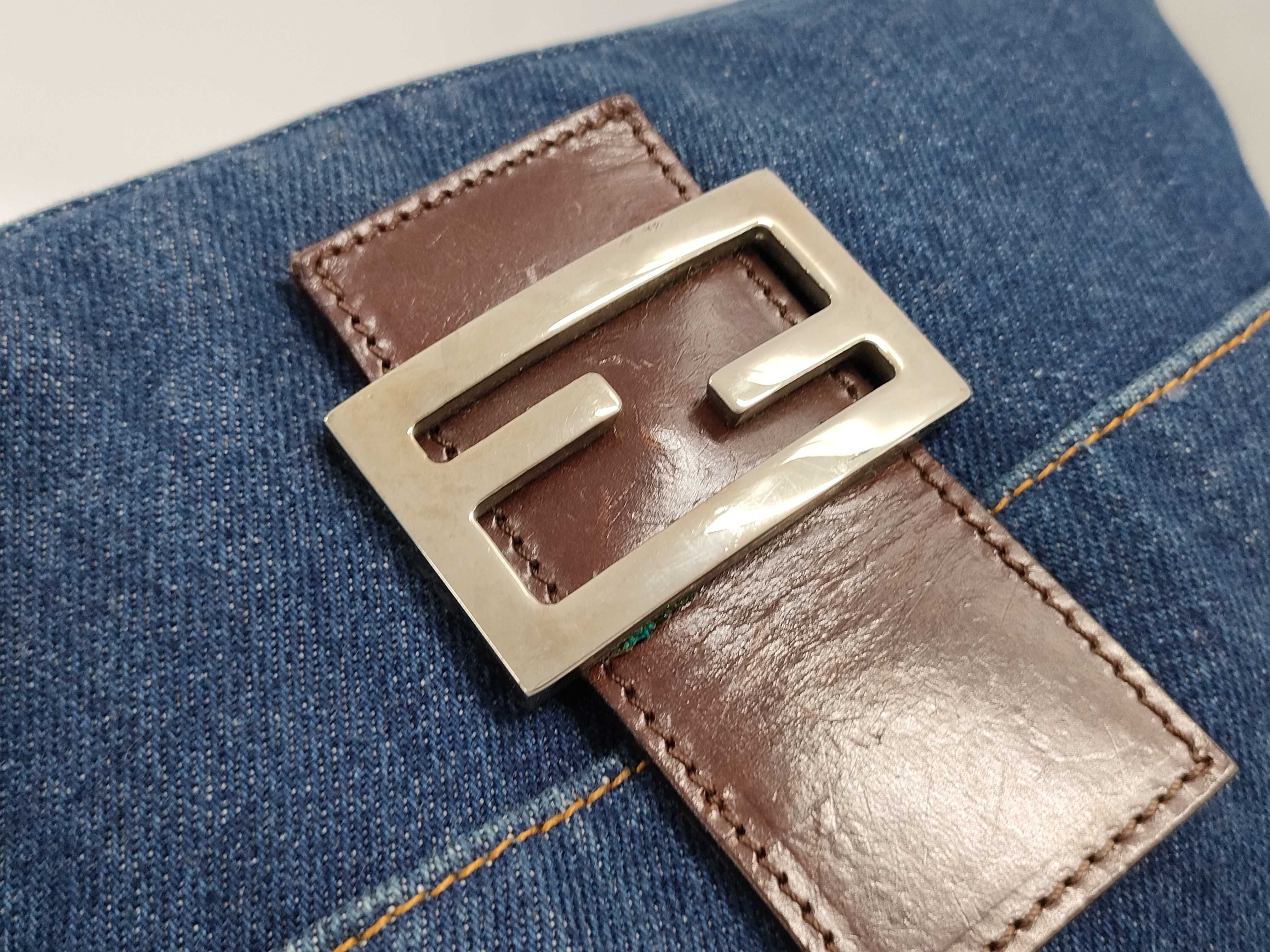 【水曜終了】(10230_0346)FENDI マンマ デニム バケット ビス取れ有 ショルダーバッグ