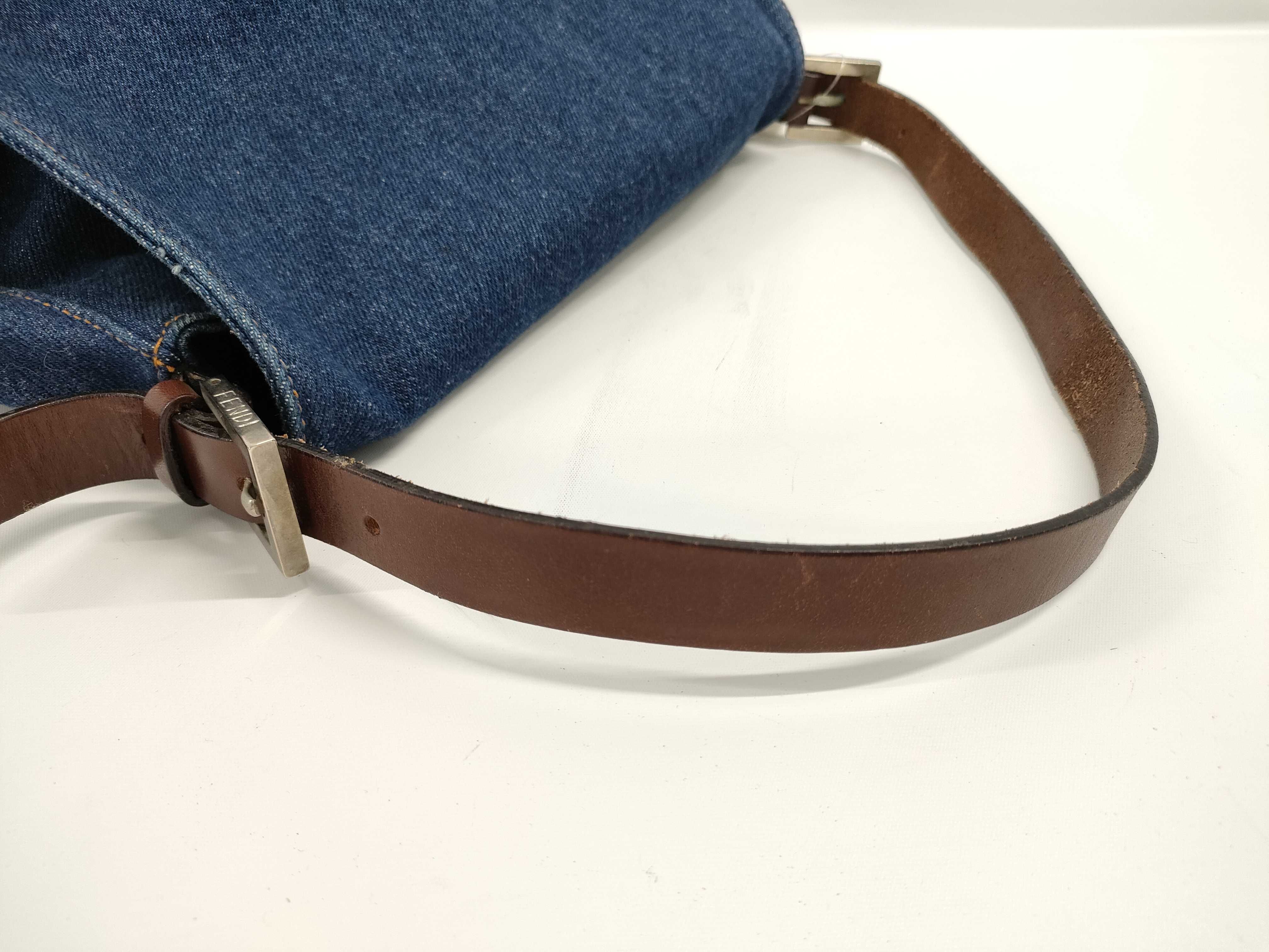 【水曜終了】(10230_0346)FENDI マンマ デニム バケット ビス取れ有 ショルダーバッグ
