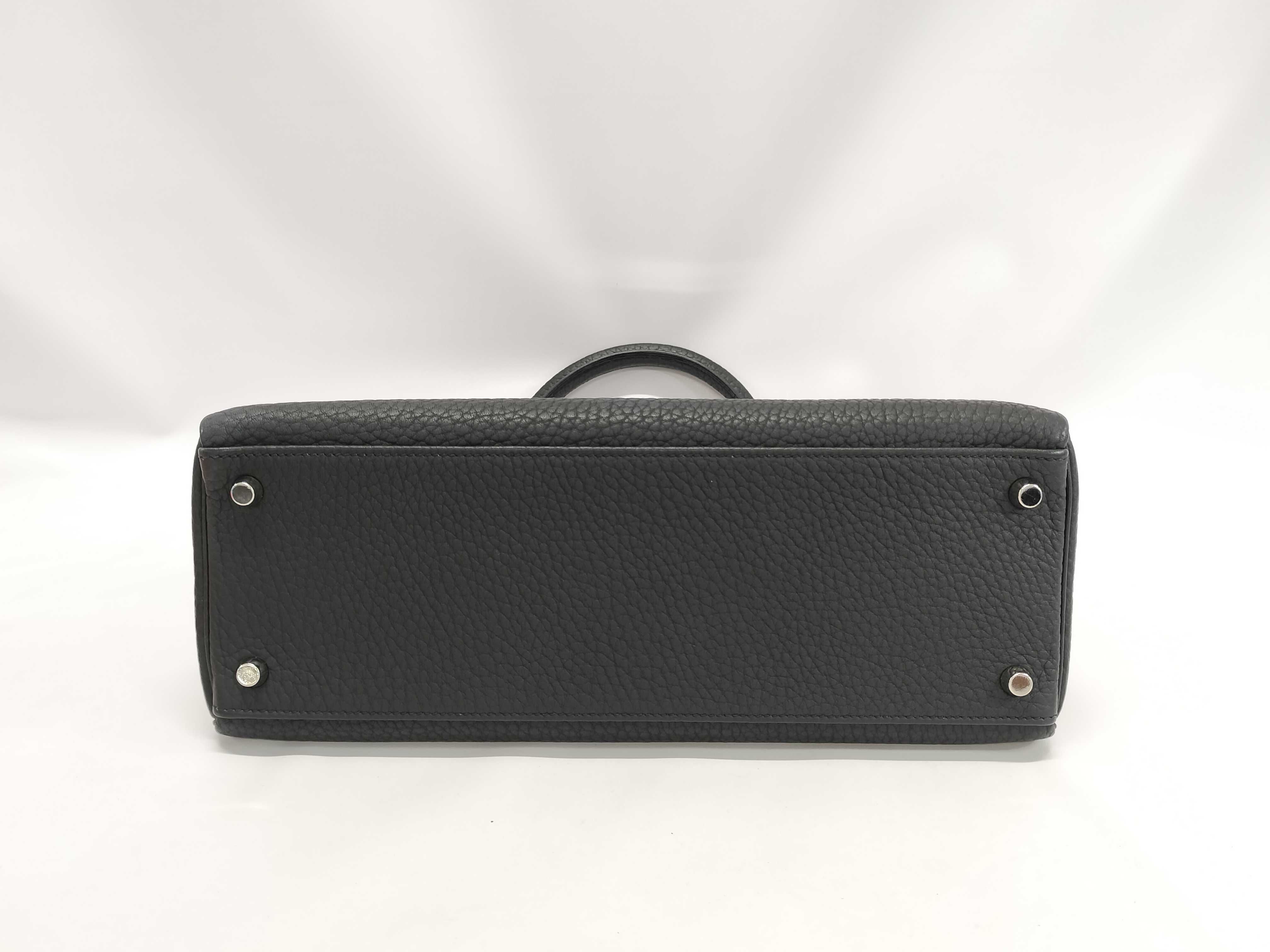 【水曜終了】(10216_0035)HERMES ケリー 32 トリヨンクレマンス SV金具 【刻印有】□H ハンドバッグ