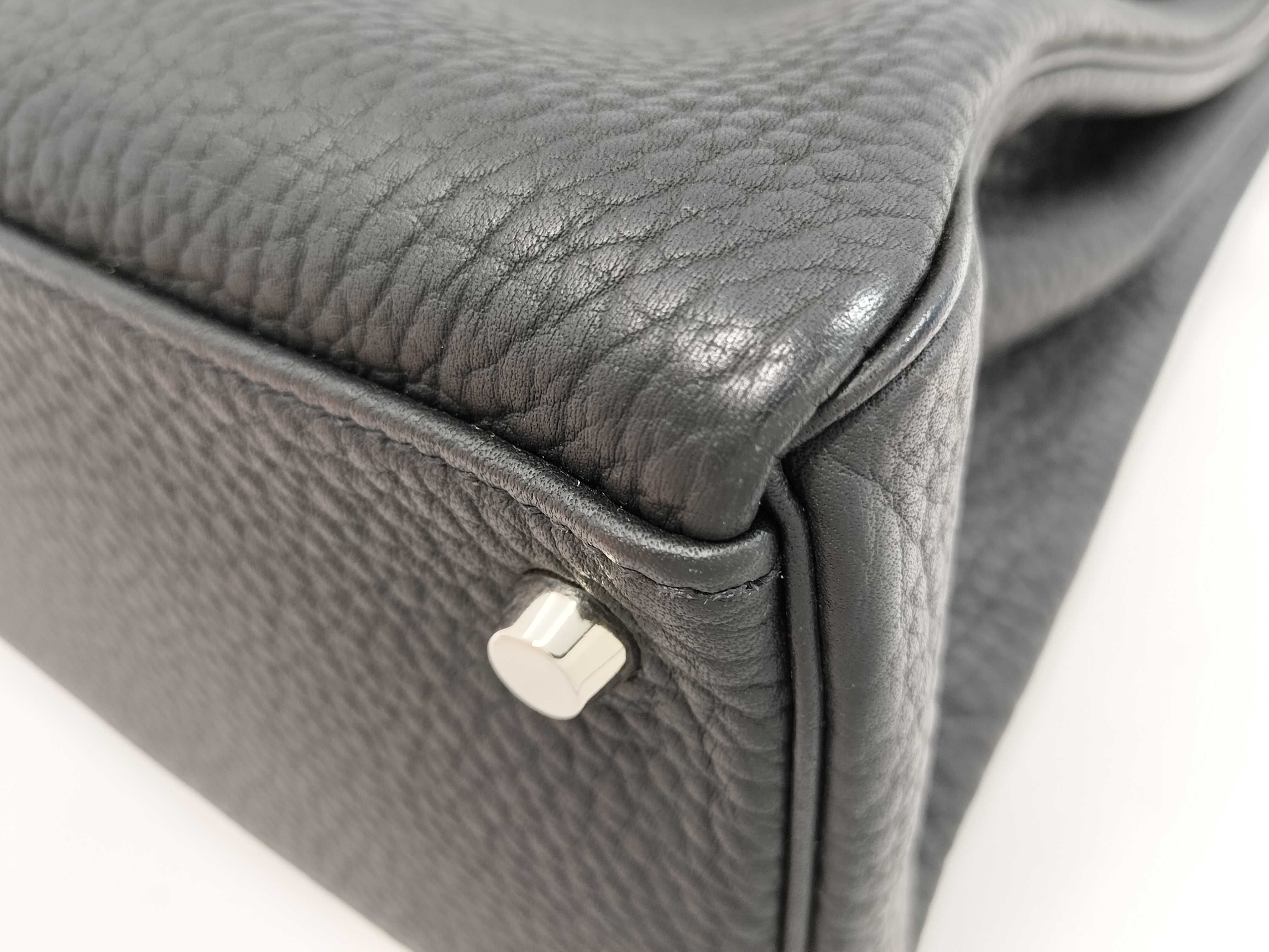 【水曜終了】(10216_0035)HERMES ケリー 32 トリヨンクレマンス SV金具 【刻印有】□H ハンドバッグ