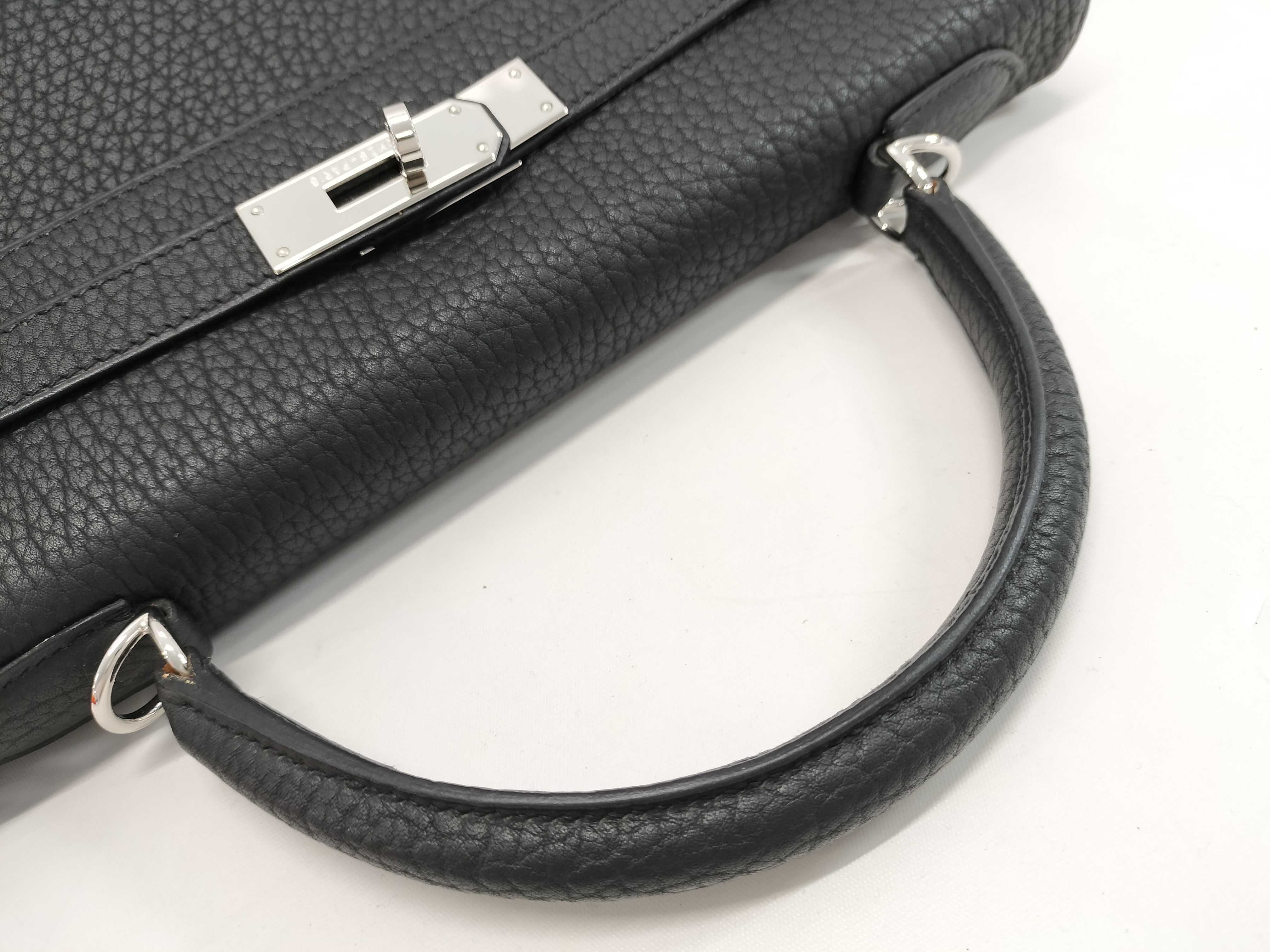 【水曜終了】(10216_0035)HERMES ケリー 32 トリヨンクレマンス SV金具 【刻印有】□H ハンドバッグ
