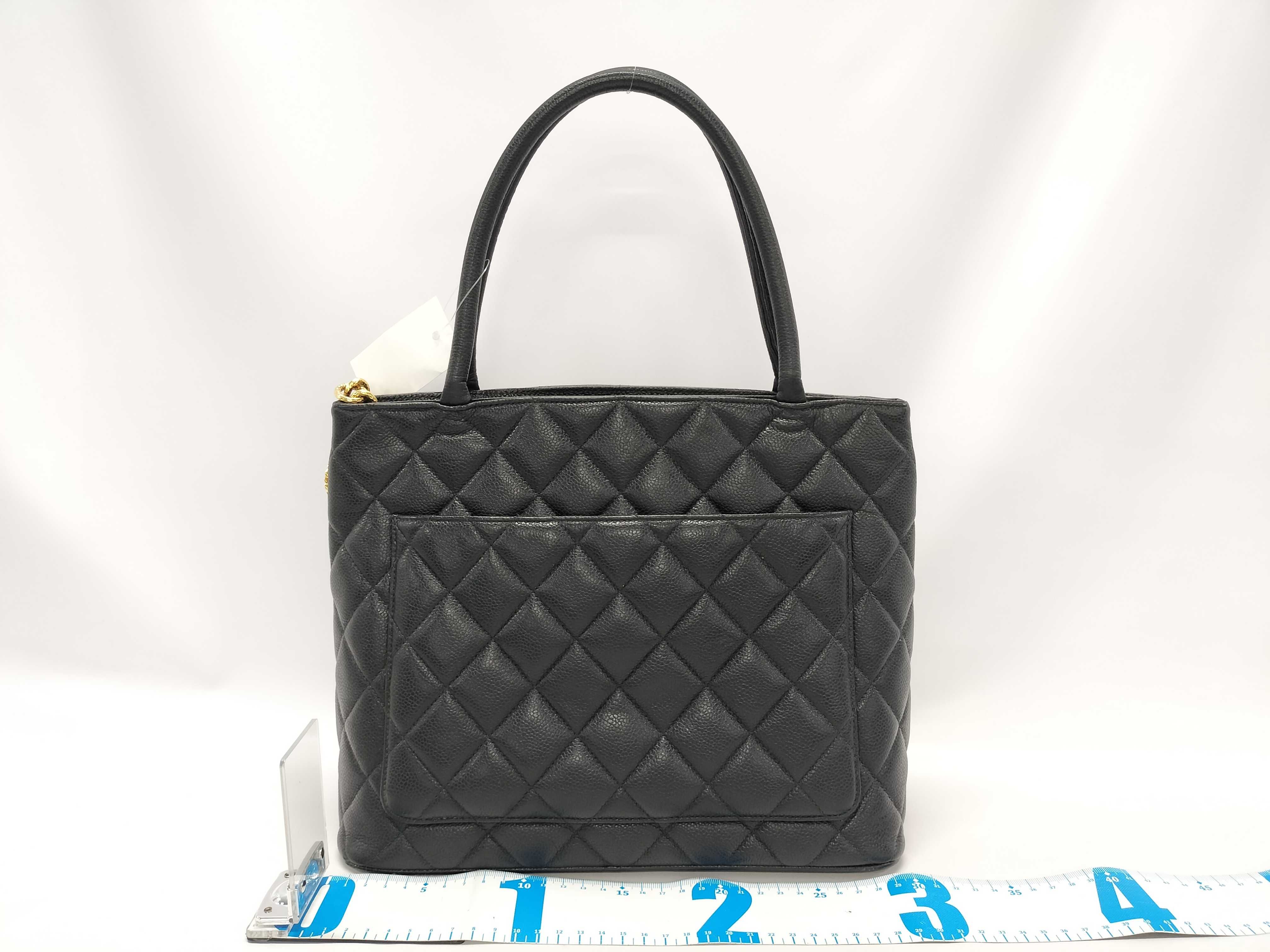 【水曜終了】(10217_0419)CHANEL キャビアスキン 復刻トート トートバッグ