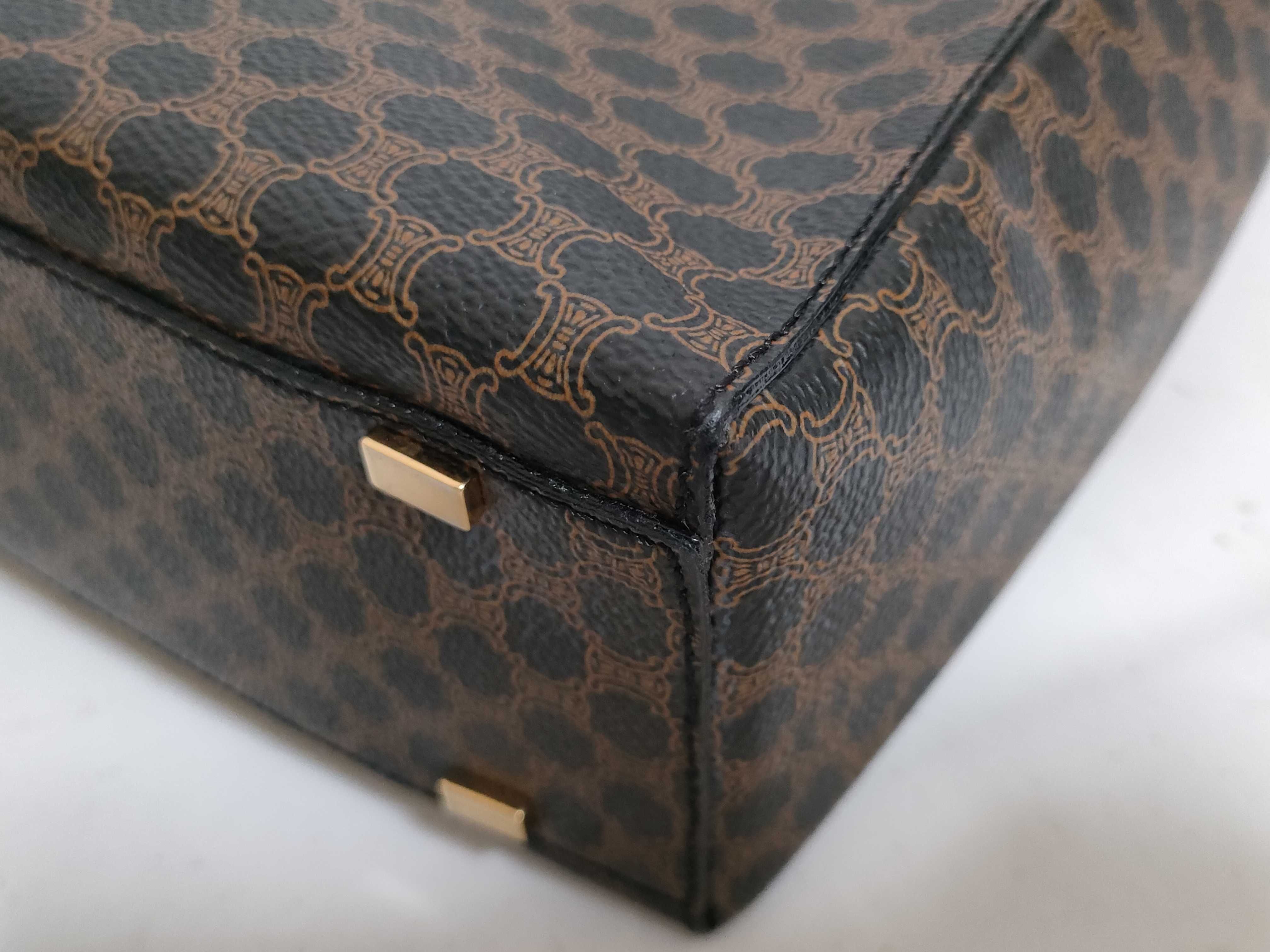 【水曜終了】(10709_0073)CELINE セリーヌ 黒マカダム 2way ハンドバッグ