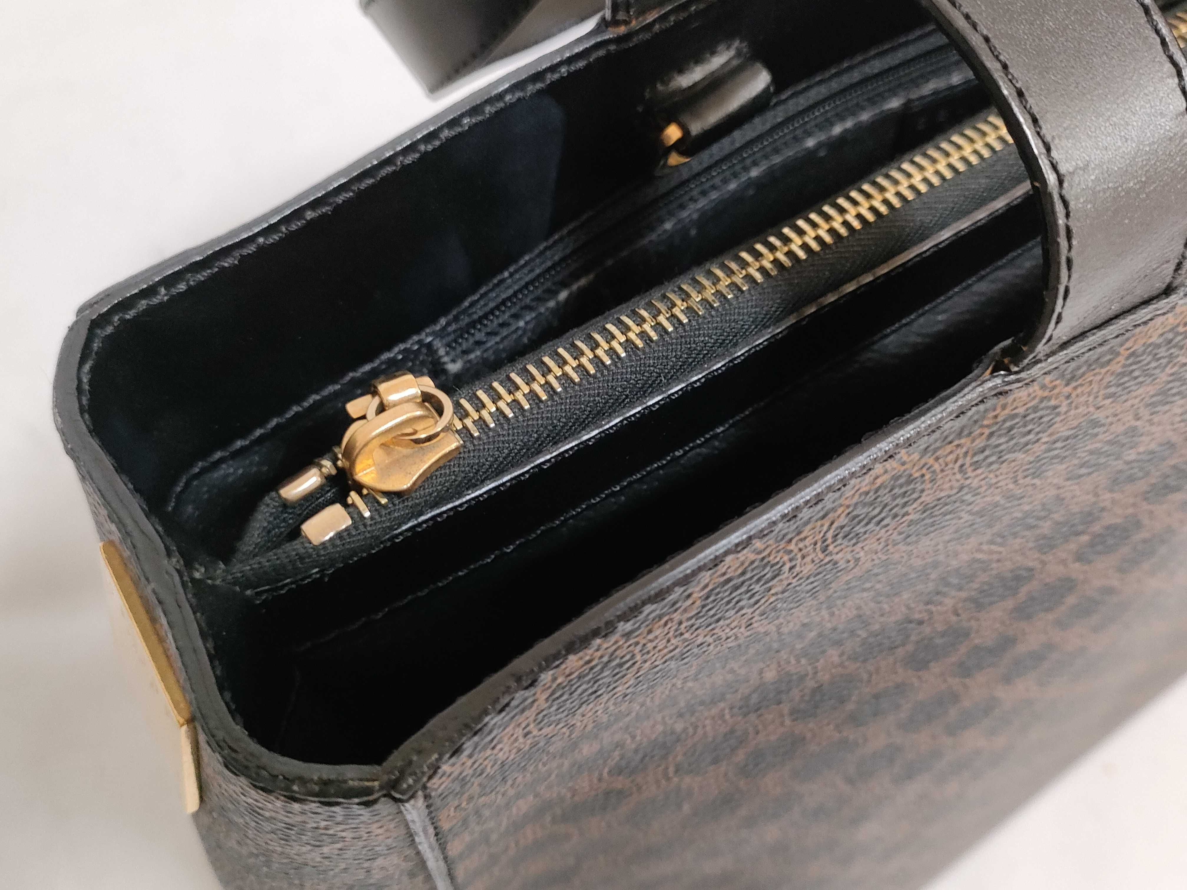 【水曜終了】(10709_0073)CELINE セリーヌ 黒マカダム 2way ハンドバッグ