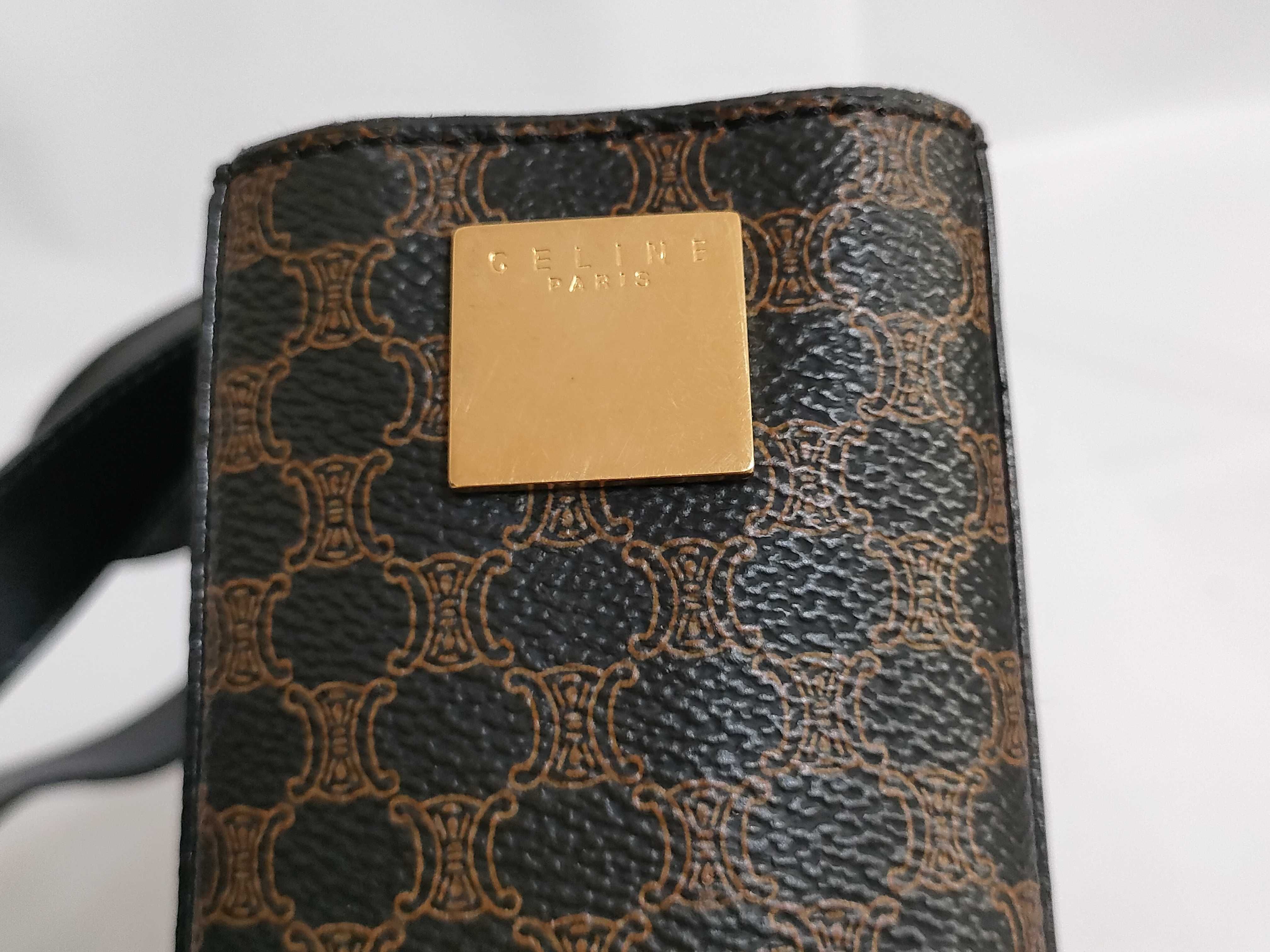 【水曜終了】(10709_0073)CELINE セリーヌ 黒マカダム 2way ハンドバッグ