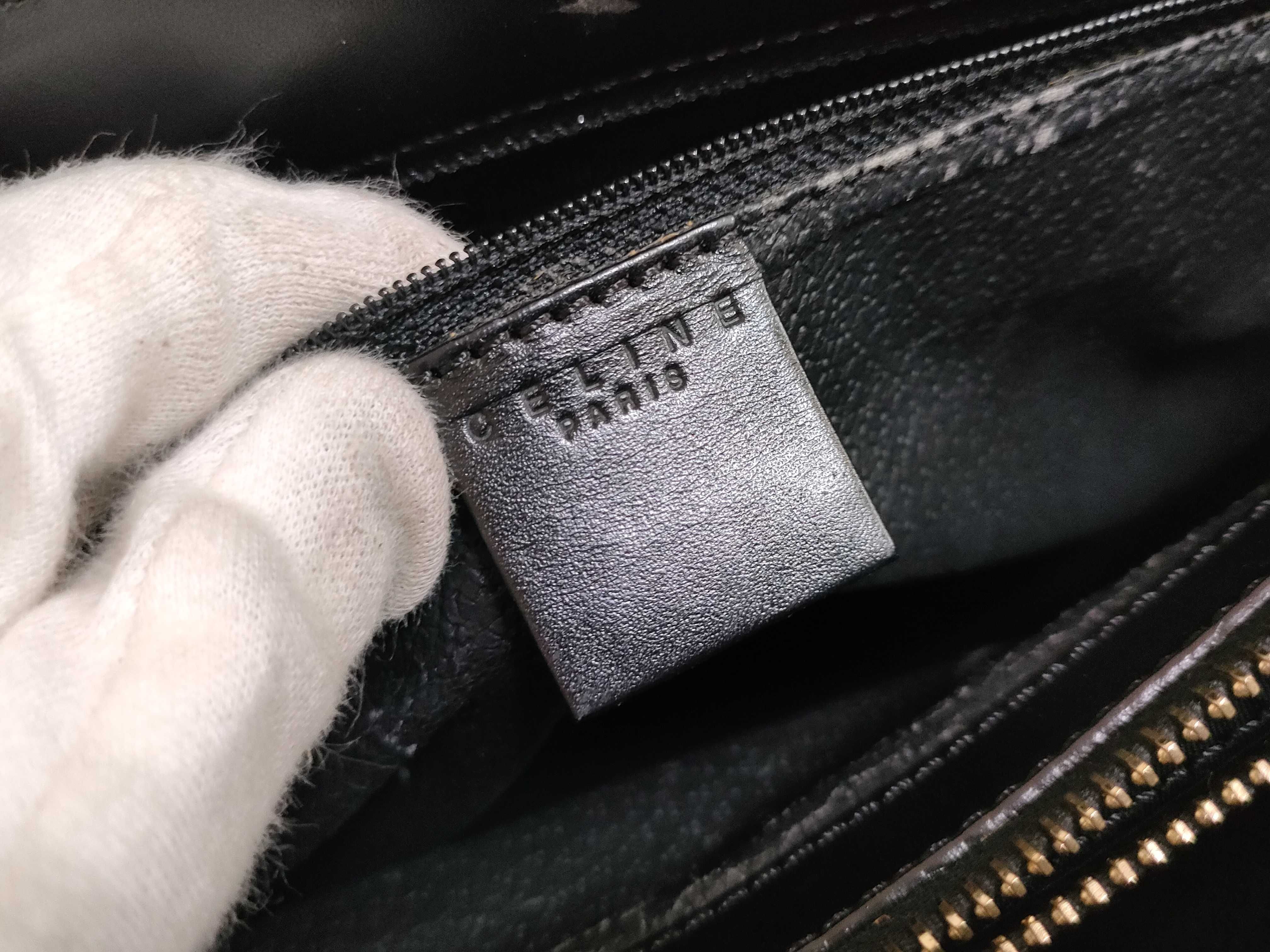 【水曜終了】(10709_0073)CELINE セリーヌ 黒マカダム 2way ハンドバッグ