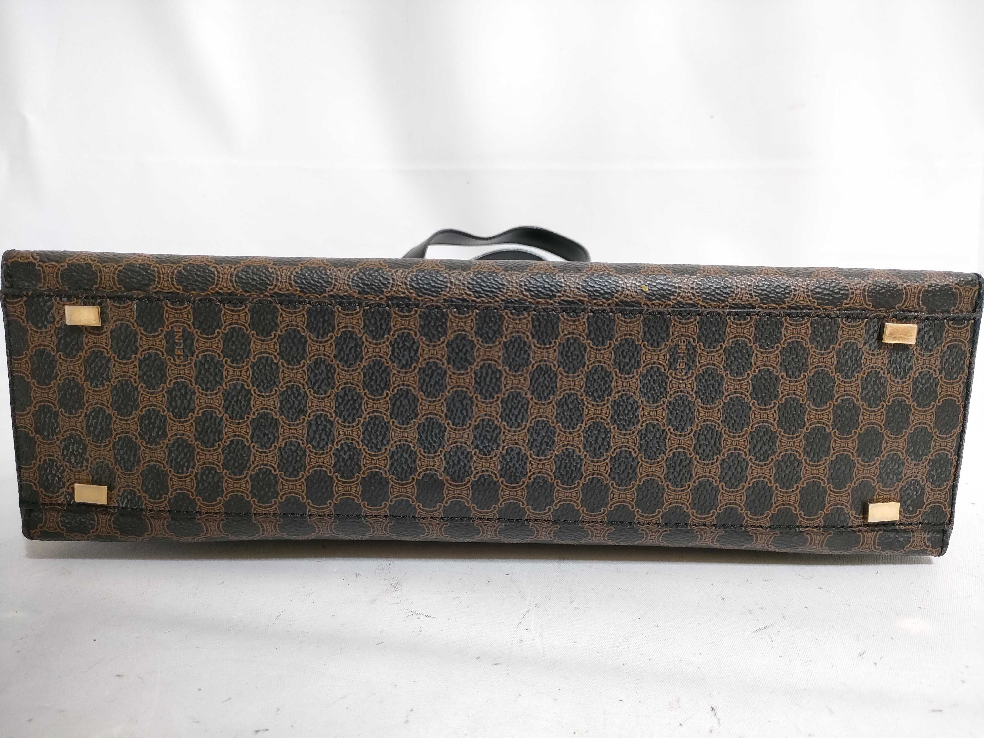 【水曜終了】(10709_0073)CELINE セリーヌ 黒マカダム 2way ハンドバッグ