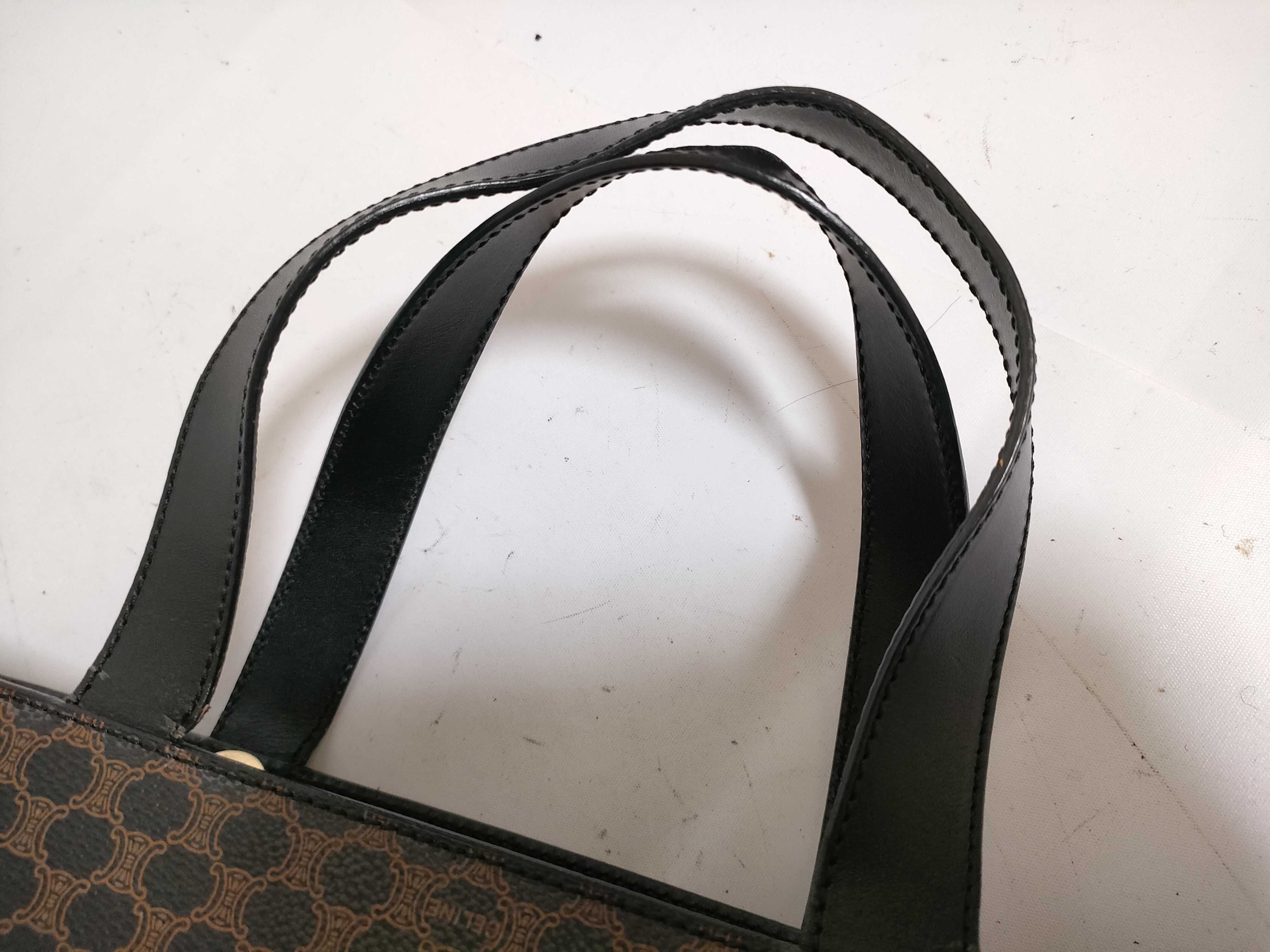 【水曜終了】(10709_0073)CELINE セリーヌ 黒マカダム 2way ハンドバッグ