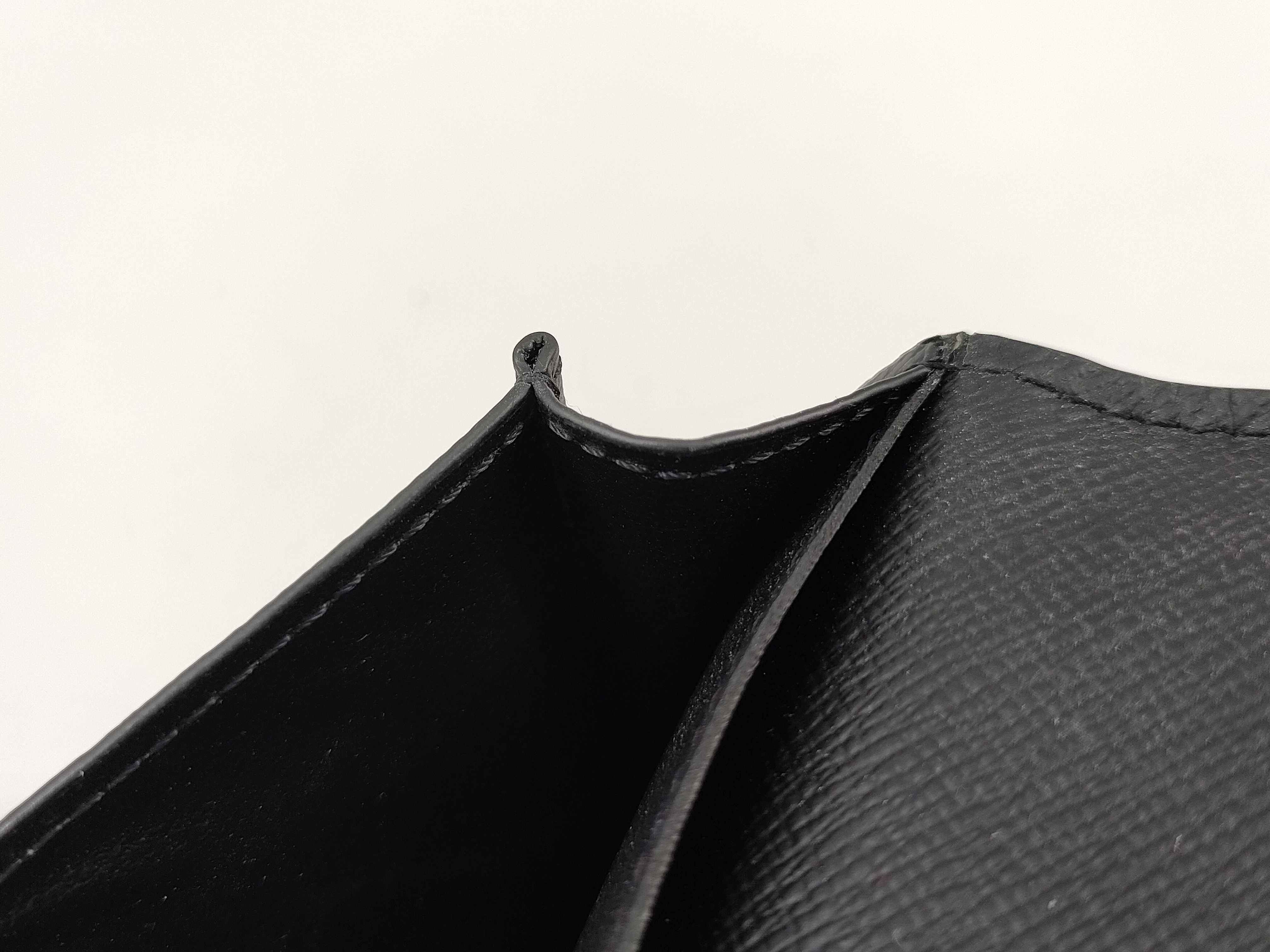 【水曜終了】(10697_0079)LOUIS VUITTON ルイヴィトン タイガ ポルトフォイユロン M30541/TA1210 イニシャル入り ブラック 札入れ