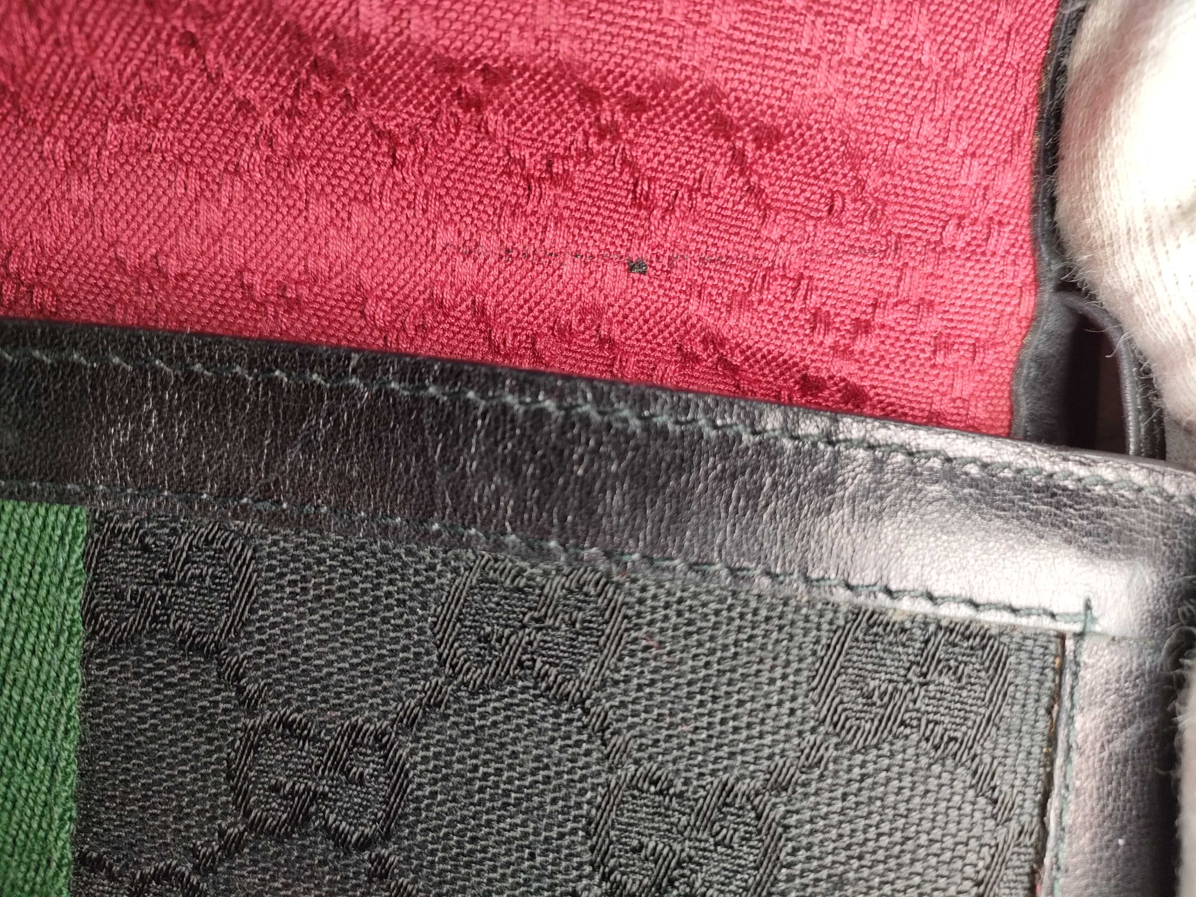 【水曜終了】(10709_0030)GUCCI グッチ シェリーライン GGキャンバス 2wayクラッチバッグ ブラック