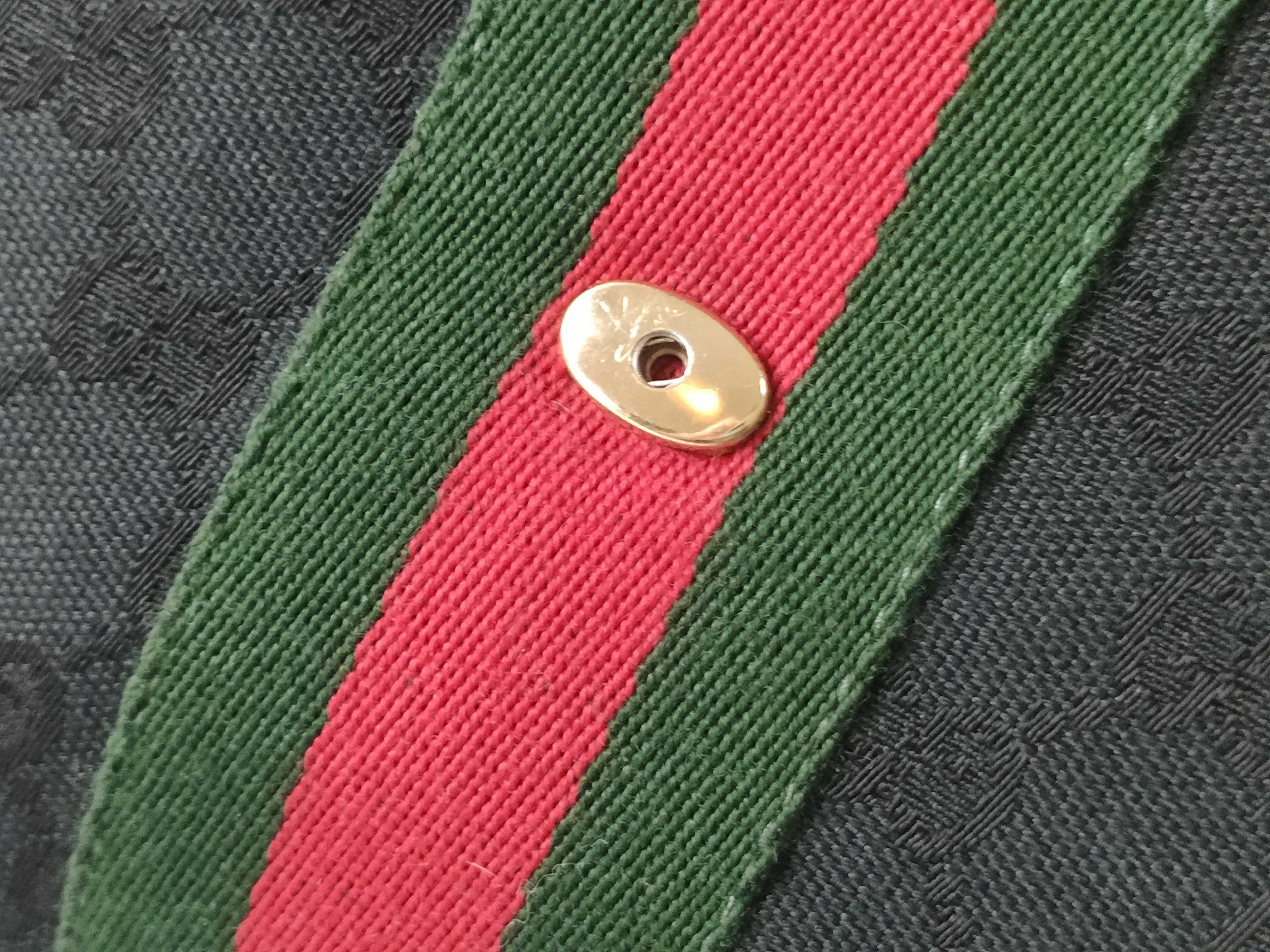 【水曜終了】(10709_0030)GUCCI グッチ シェリーライン GGキャンバス 2wayクラッチバッグ ブラック