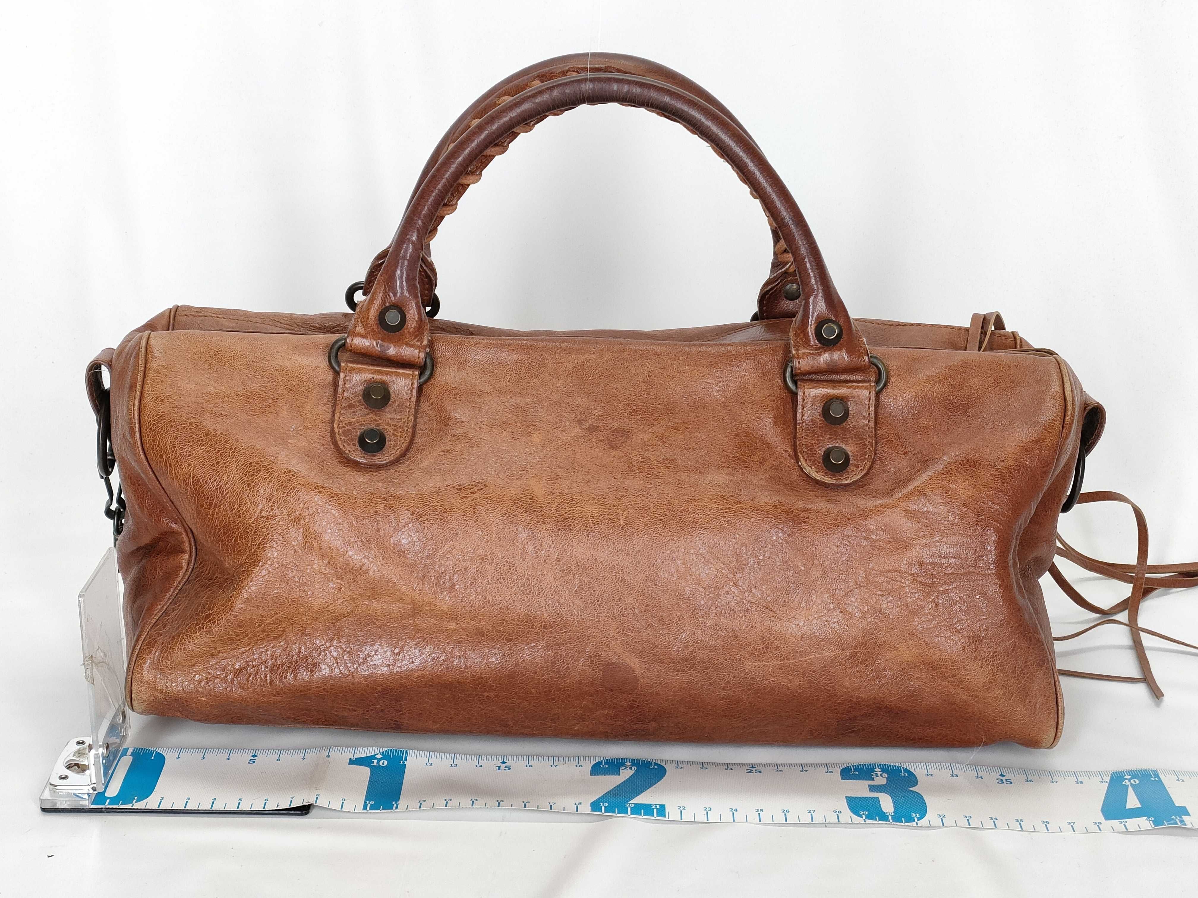 【水曜終了】(10699_0170)BALENCIAGA バレンシアガ 2way ハンドバッグ トートバッグ ショルダーバッグ レザー ザ ツィッギー ザ シティ THE CITY クラシック