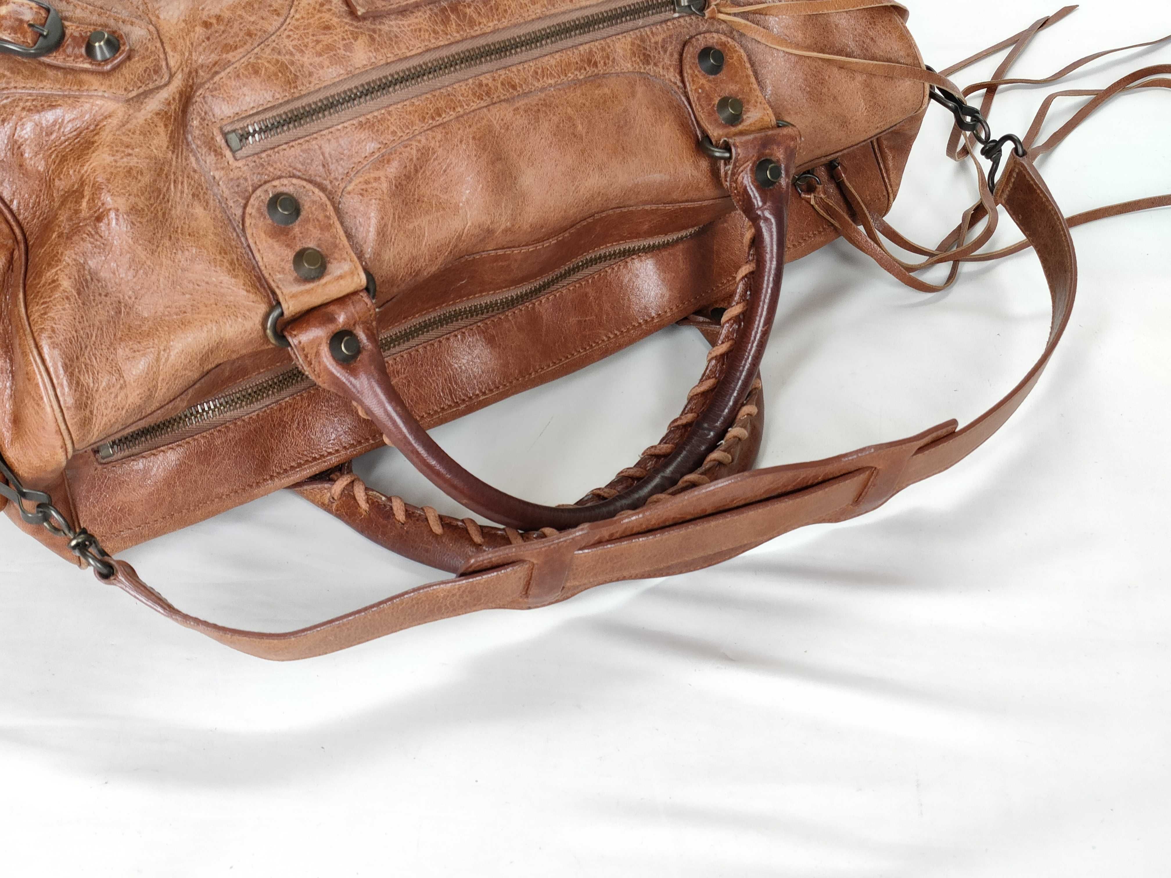 【水曜終了】(10699_0170)BALENCIAGA バレンシアガ 2way ハンドバッグ トートバッグ ショルダーバッグ レザー ザ ツィッギー ザ シティ THE CITY クラシック