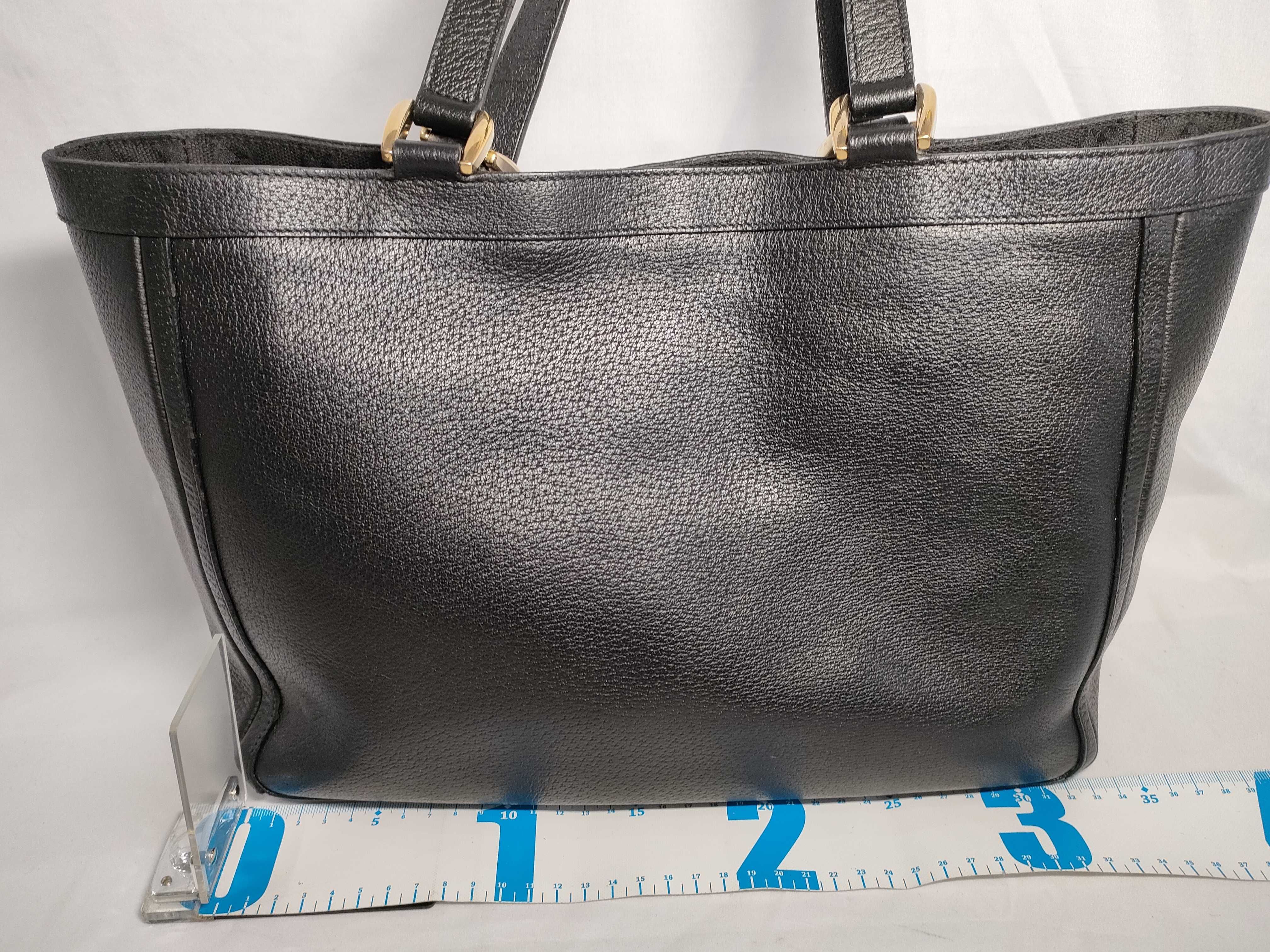 【水曜終了】(10698_0021)GUCCI グッチ トートバック レザー無地 2ポケット トートバッグ