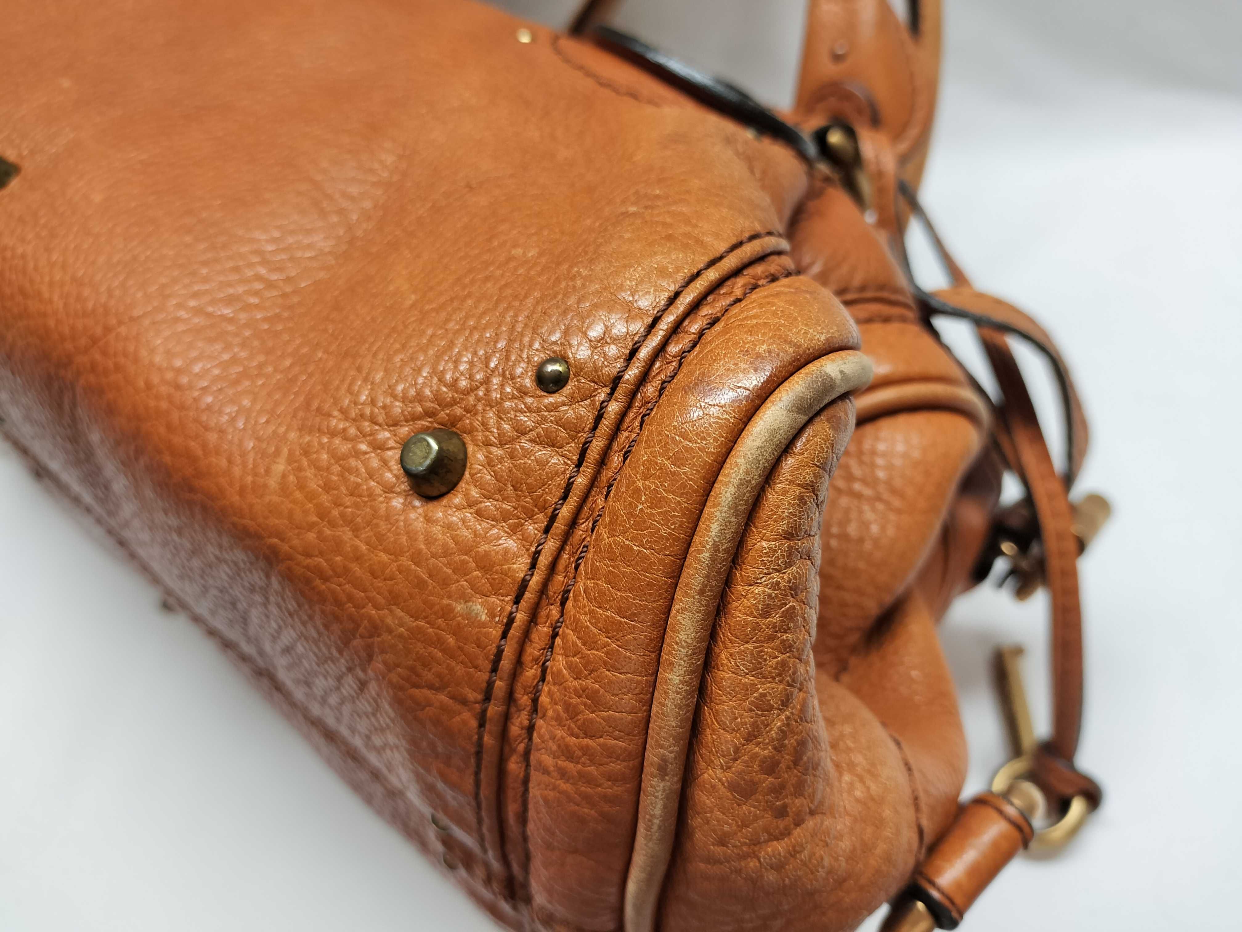 【水曜終了】(10699_0096)chloe Chloe クロエ パディントン レザー パドロック カデナ 南京錠 トートバッグ ハンドバッグ