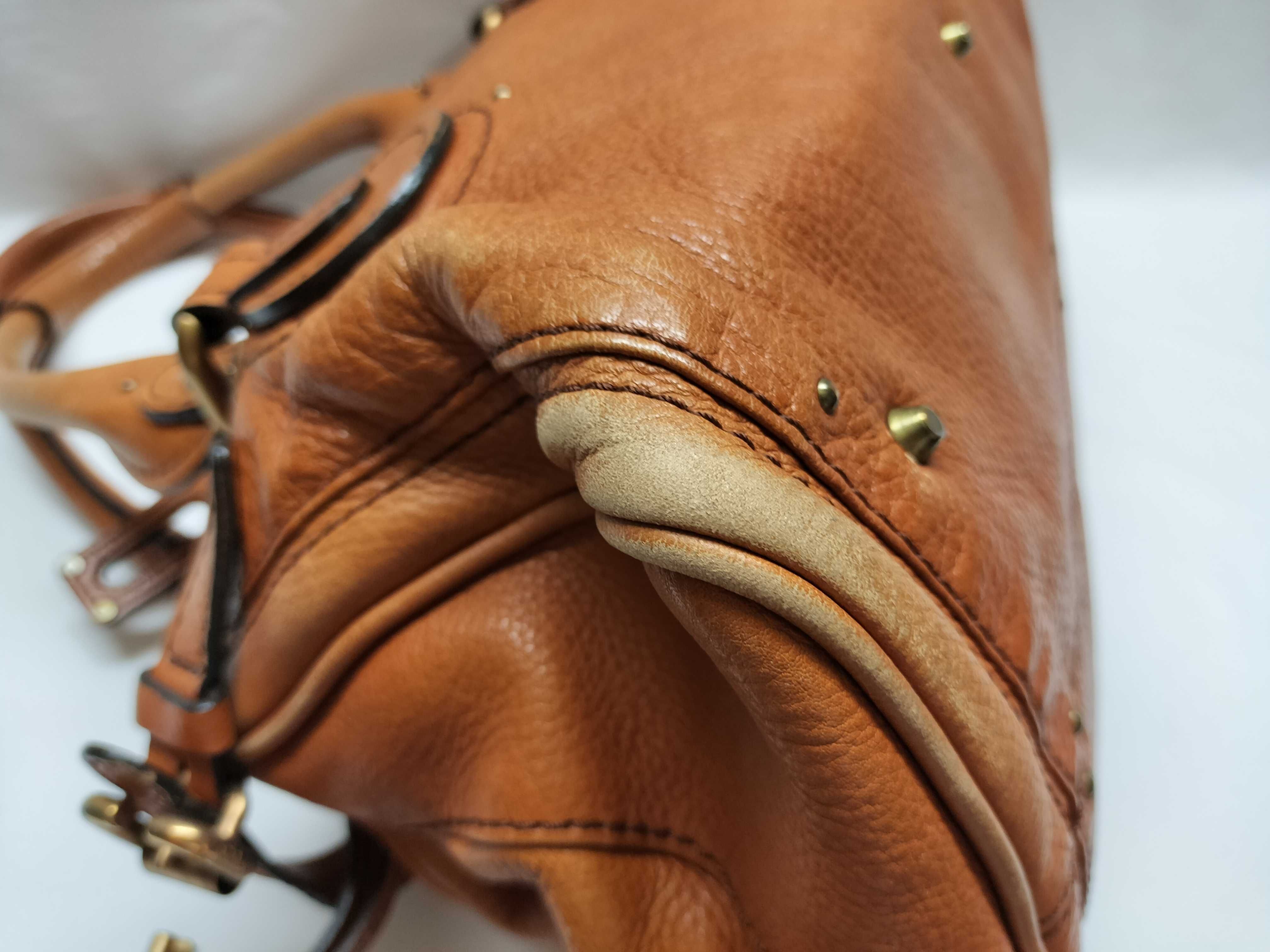 【水曜終了】(10699_0096)chloe Chloe クロエ パディントン レザー パドロック カデナ 南京錠 トートバッグ ハンドバッグ