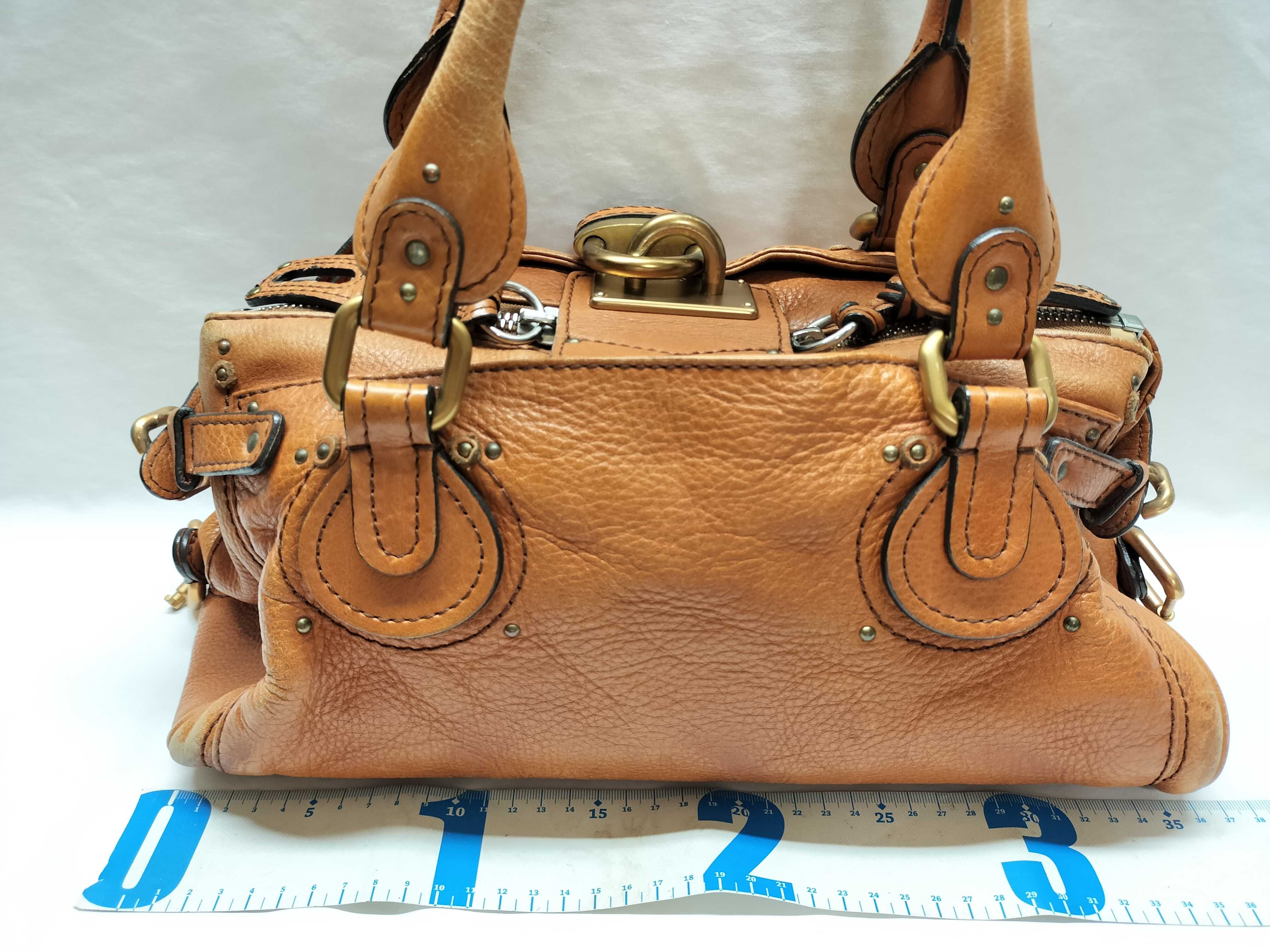 【水曜終了】(10699_0096)chloe Chloe クロエ パディントン レザー パドロック カデナ 南京錠 トートバッグ ハンドバッグ