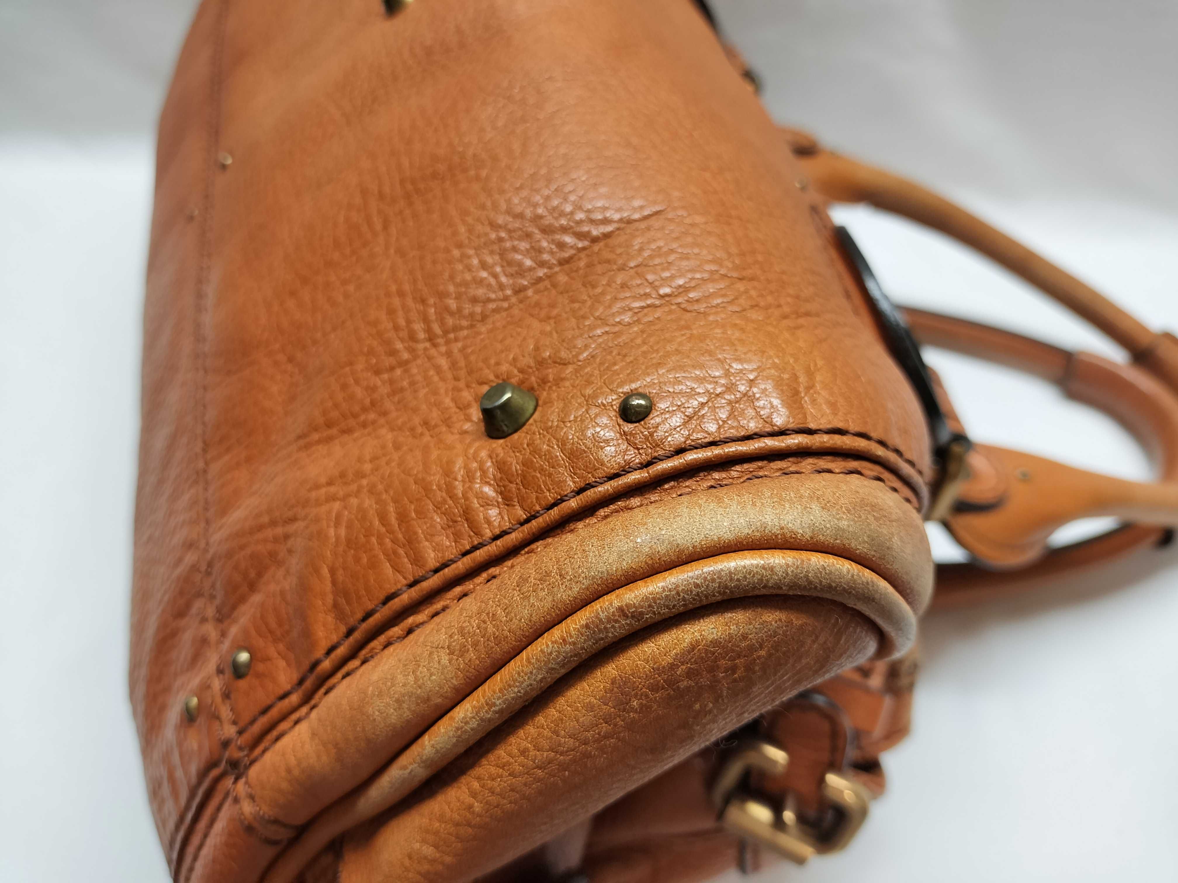 【水曜終了】(10699_0096)chloe Chloe クロエ パディントン レザー パドロック カデナ 南京錠 トートバッグ ハンドバッグ