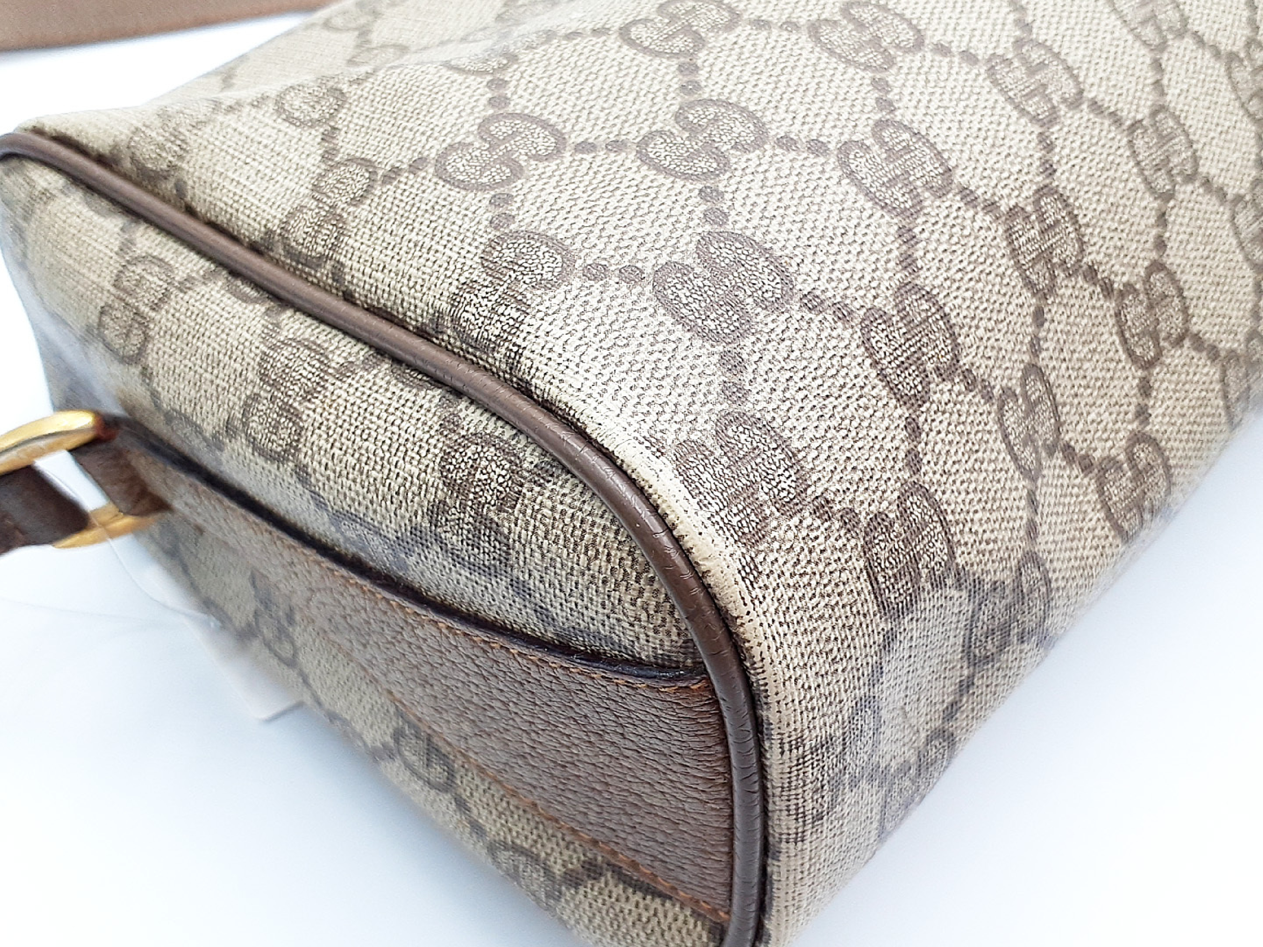 【水曜終了】(10827_0026)GUCCI GGスプリーム シェリーライン ゴールド金具 ショルダーバッグ