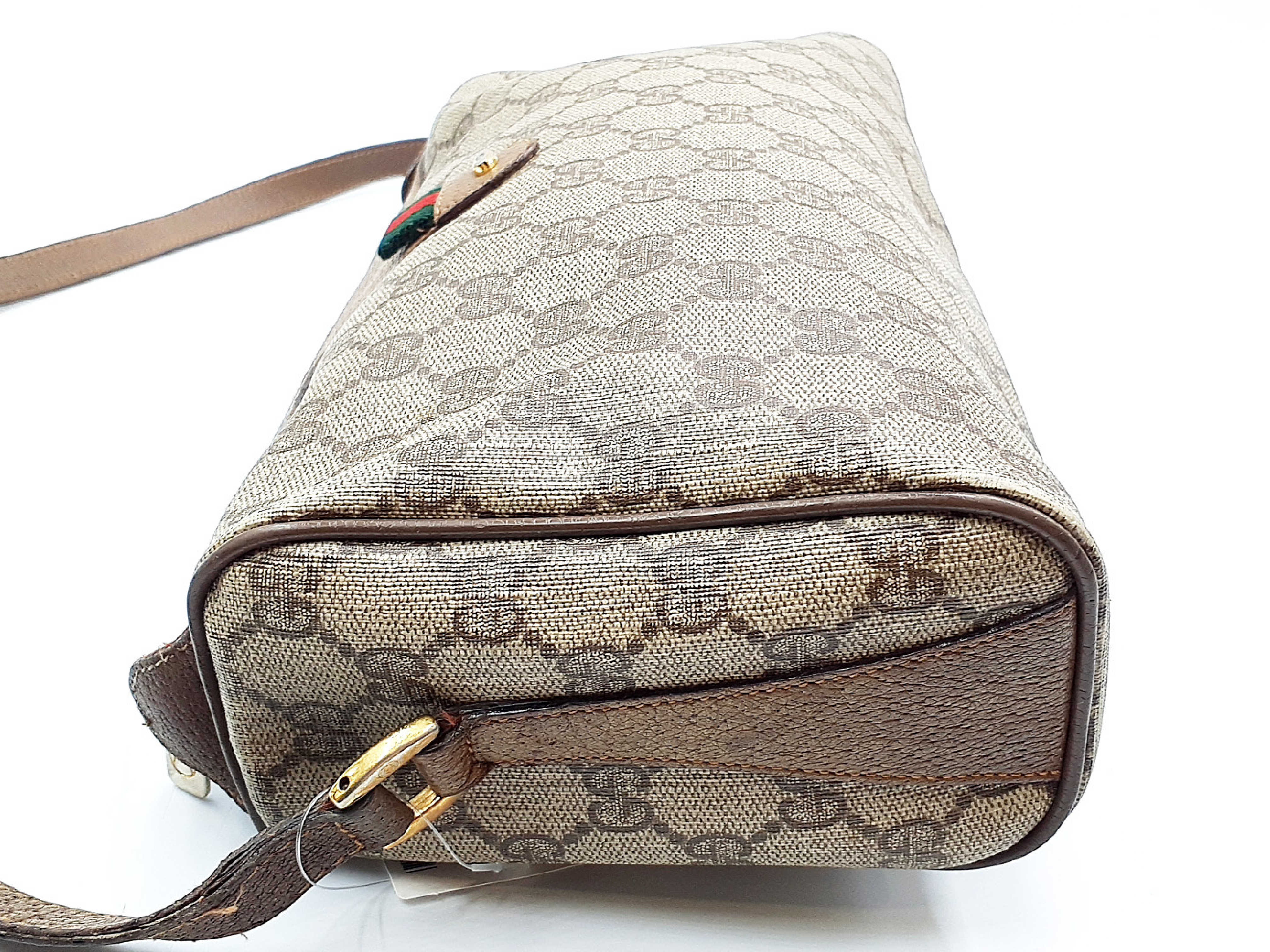 【水曜終了】(10827_0026)GUCCI GGスプリーム シェリーライン ゴールド金具 ショルダーバッグ