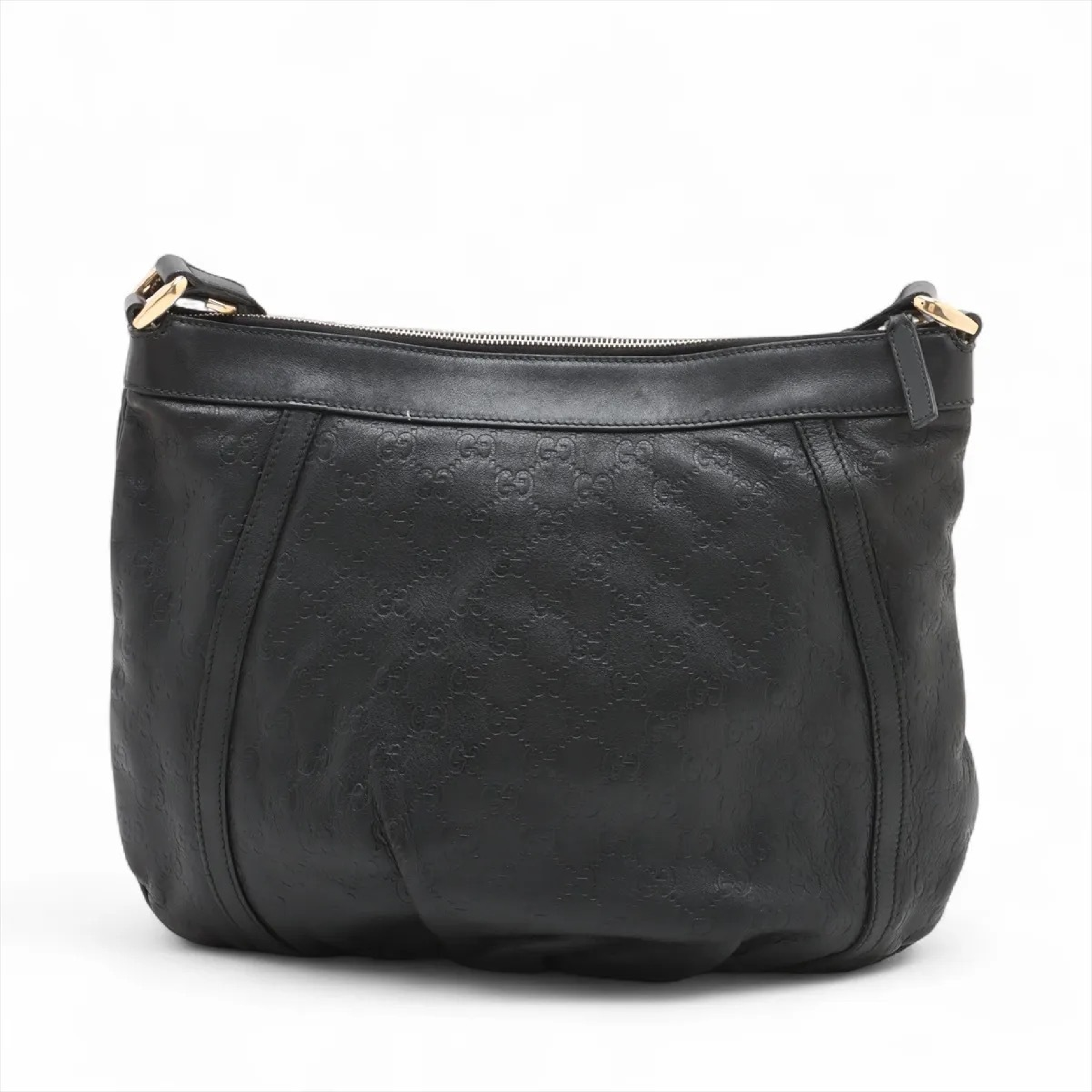 【水曜終了】(10827_0017)GUCCI グッチシマ レザー ショルダーバッグ ブラック ショルダーバッグ