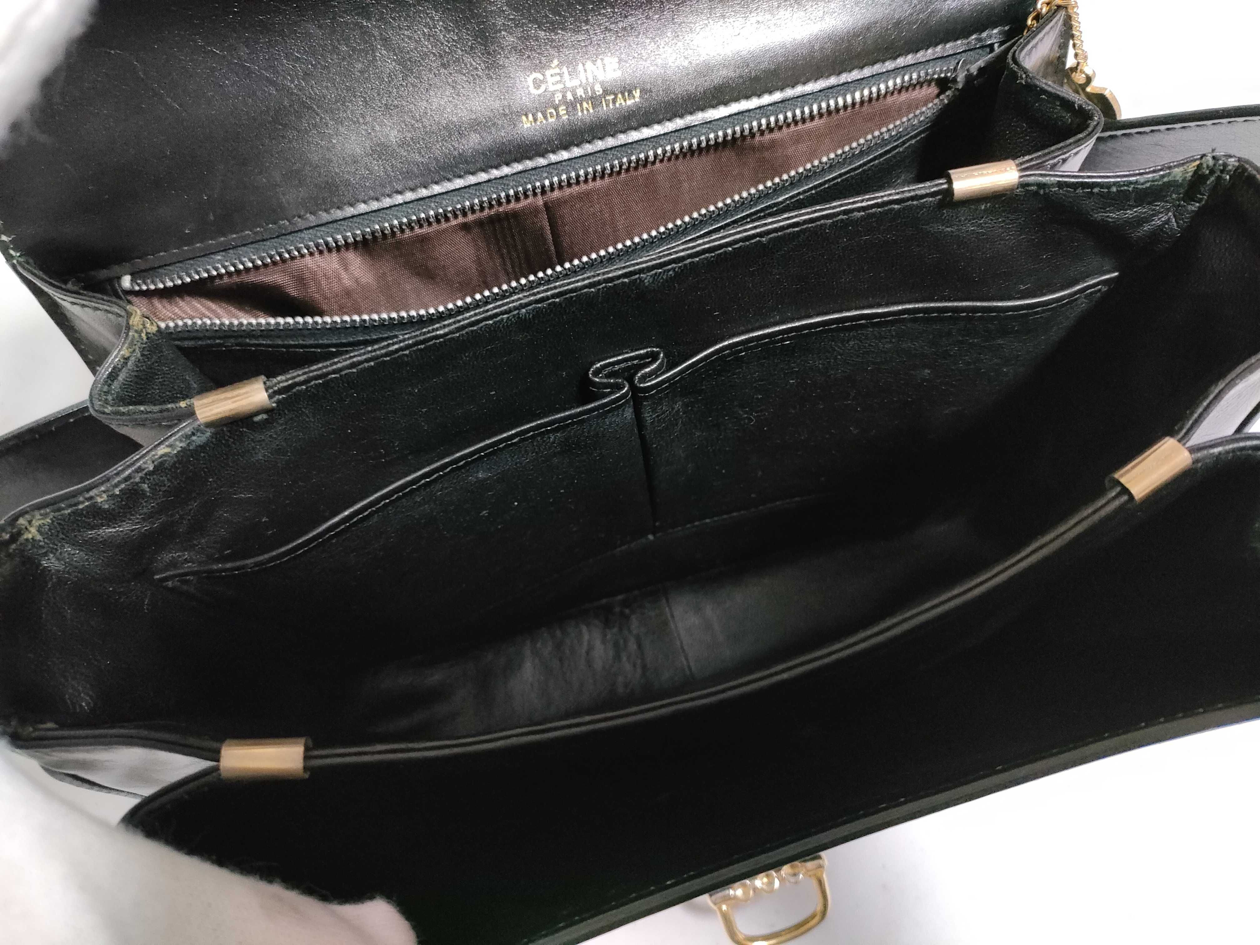 【水曜終了】(10709_0070)CELINE セリーヌ ショルダーバッグ 黒