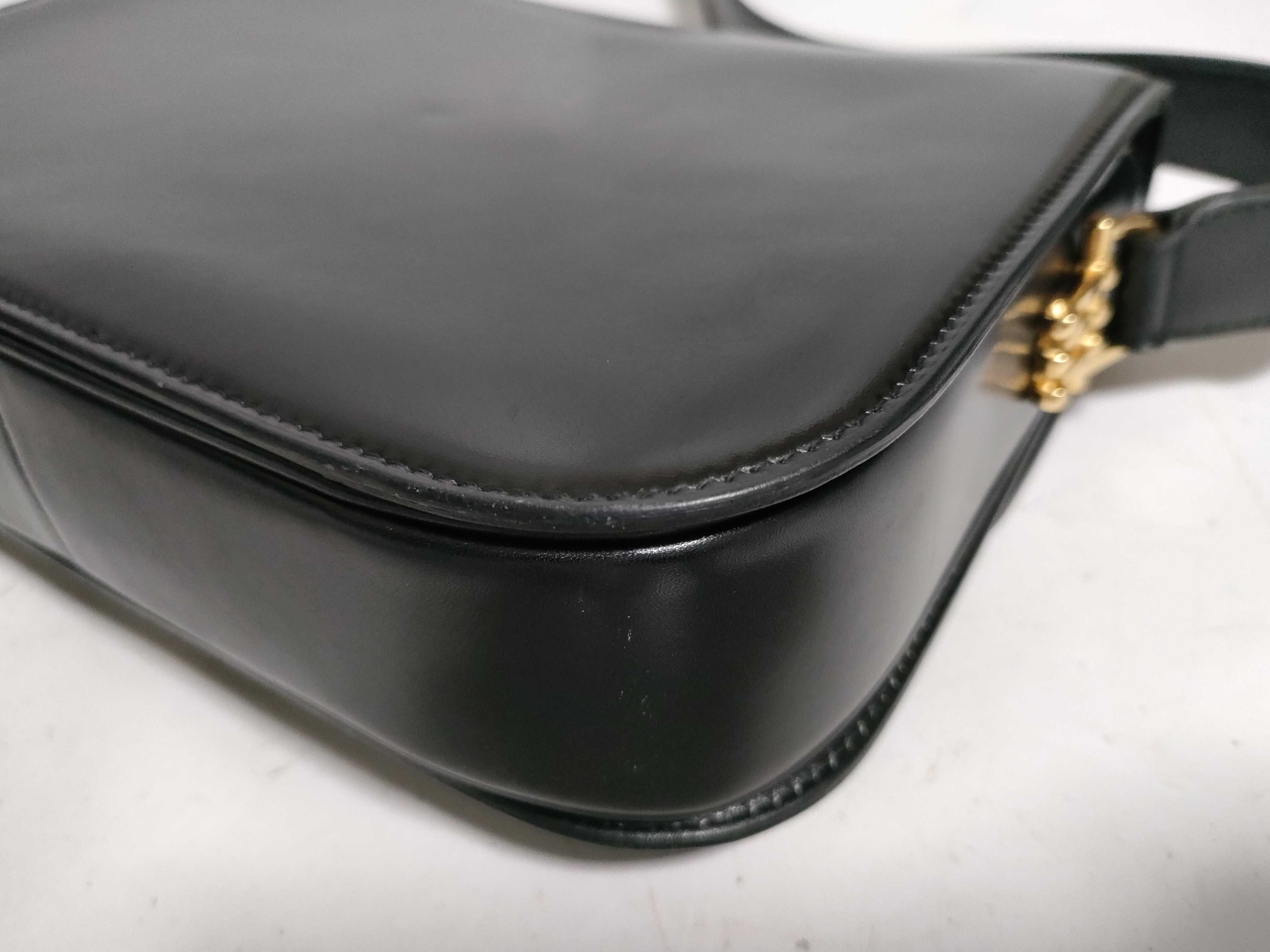 【水曜終了】(10709_0070)CELINE セリーヌ ショルダーバッグ 黒