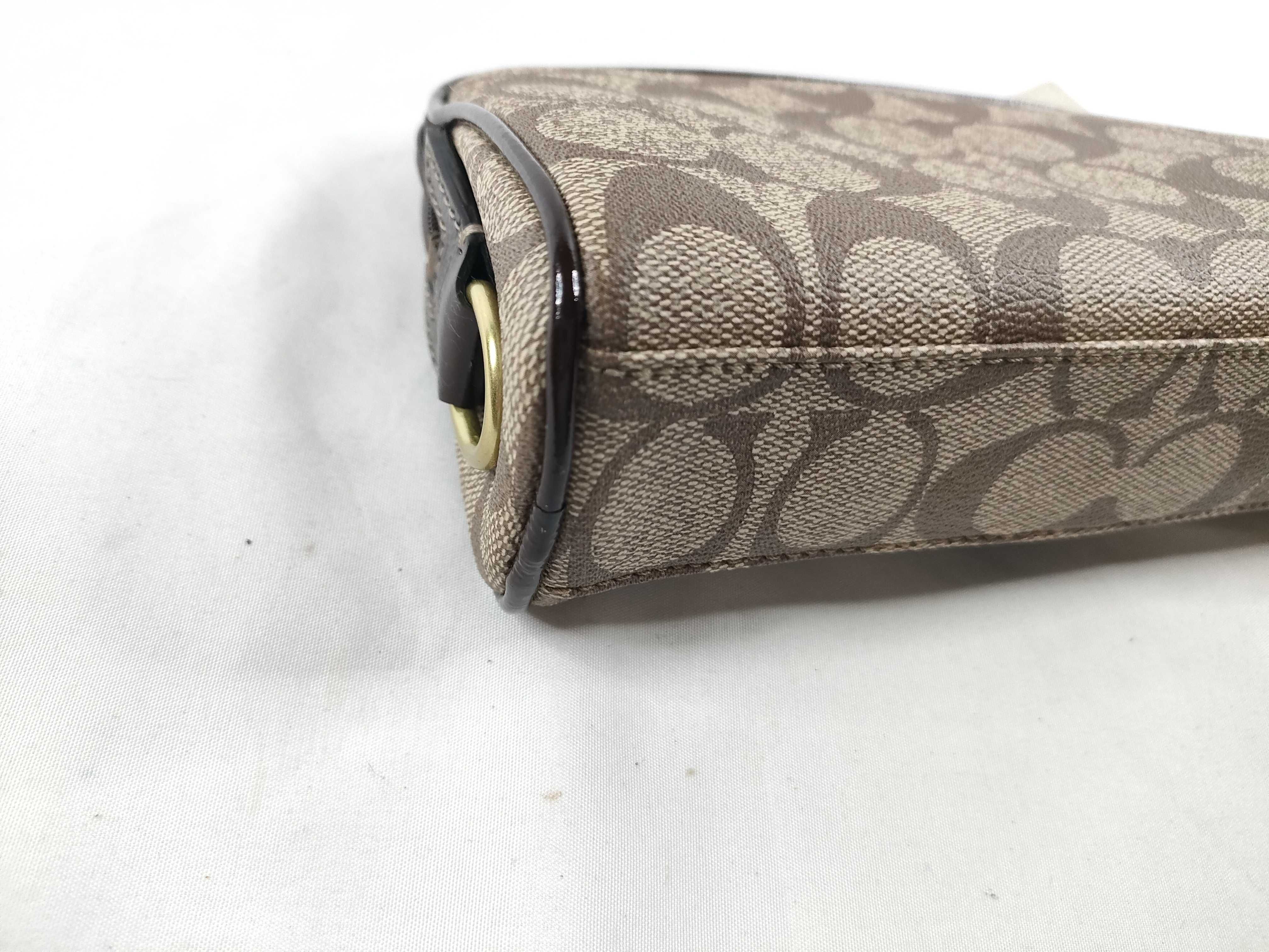 【水曜終了】(10698_0079)COACH シグネチャー ポーチ PVC 箱付き