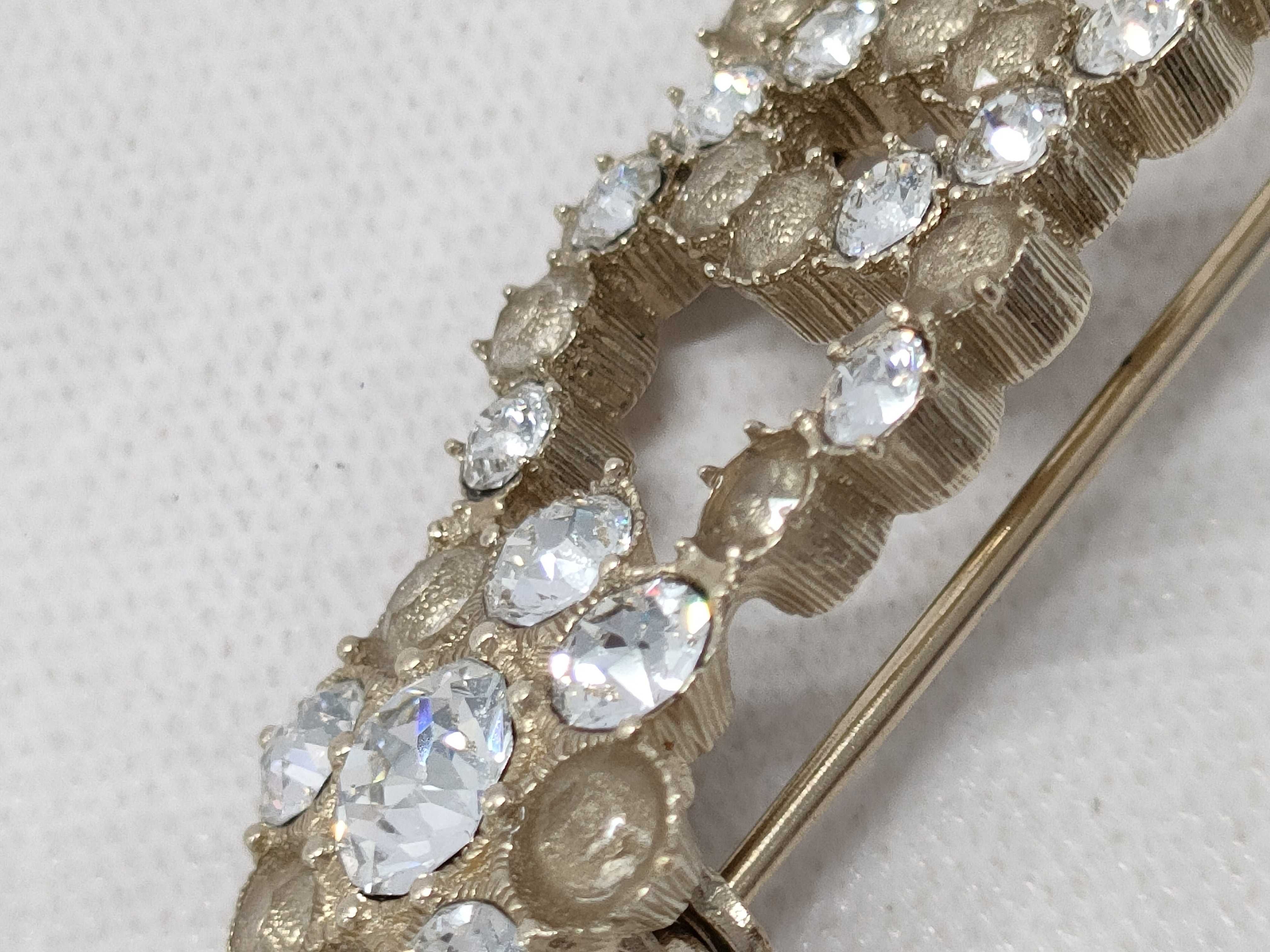 【水曜終了】(10814_0040)CHANEL シャネル ココマーク ラインストーン ブローチ B15A