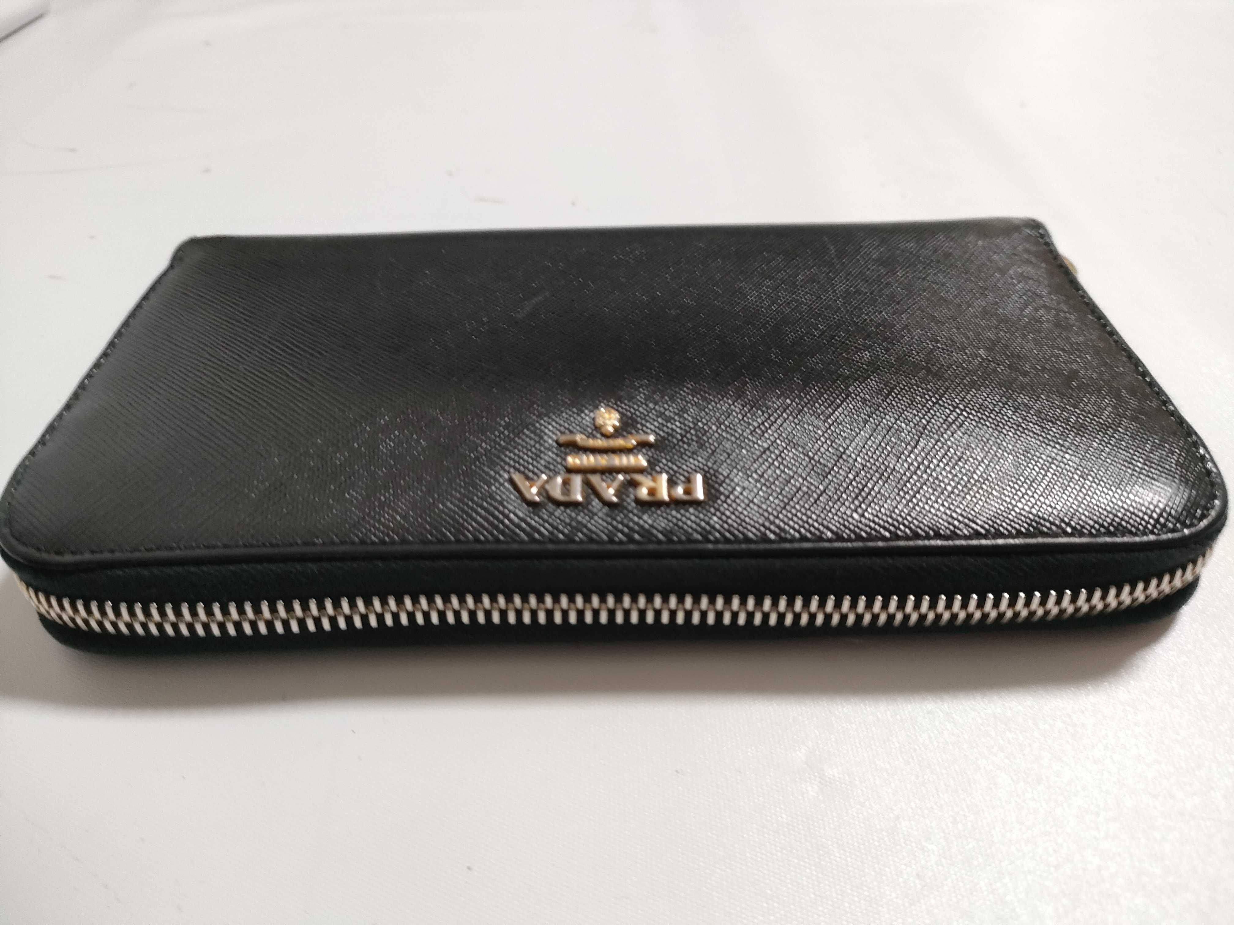 【水曜終了】(10709_0114)PRADA プラダ ラウンドジップ ウォレット 1ML506 サフィアーノ レザー ブラック 財布 長財布