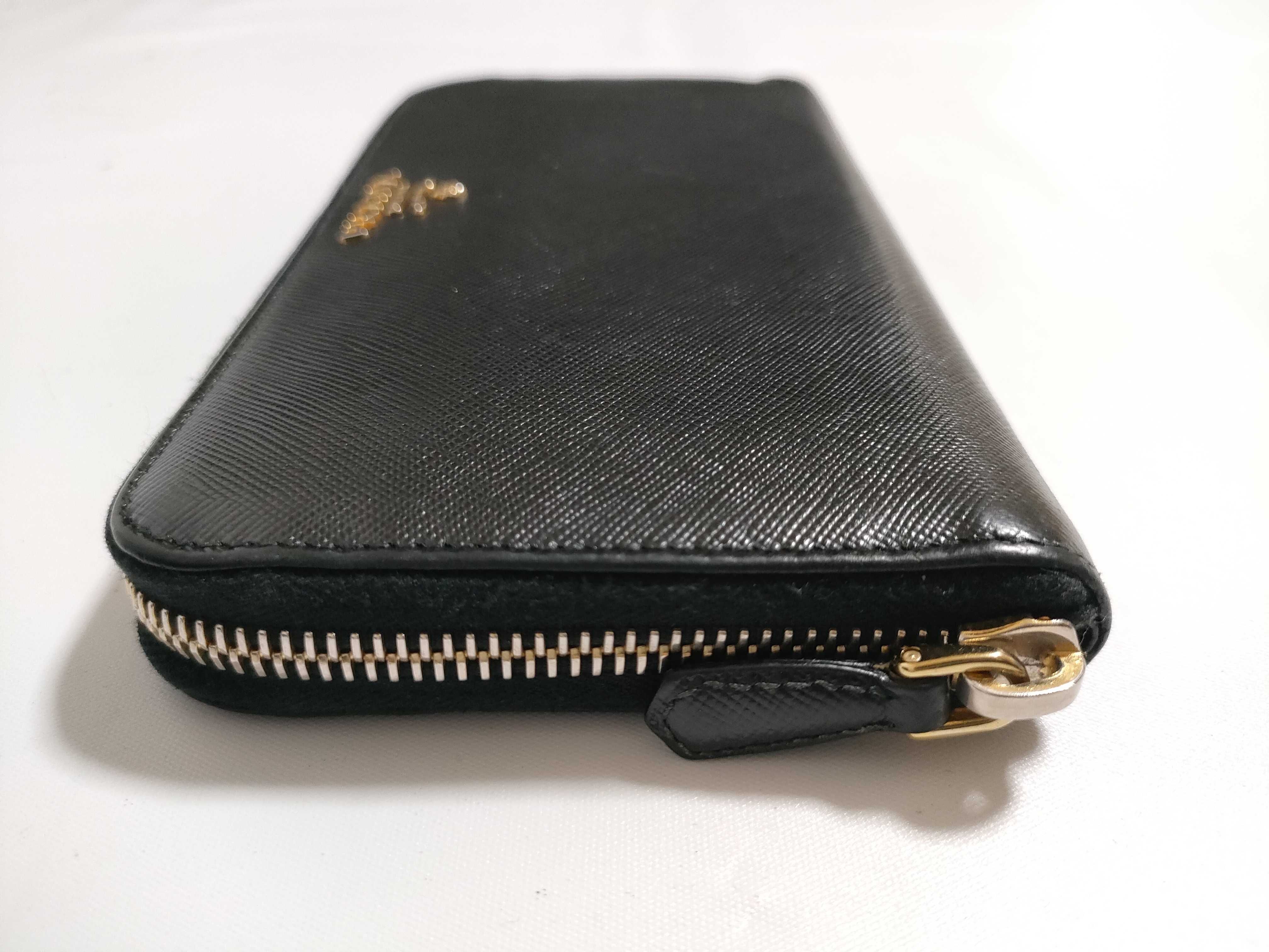 【水曜終了】(10709_0114)PRADA プラダ ラウンドジップ ウォレット 1ML506 サフィアーノ レザー ブラック 財布 長財布