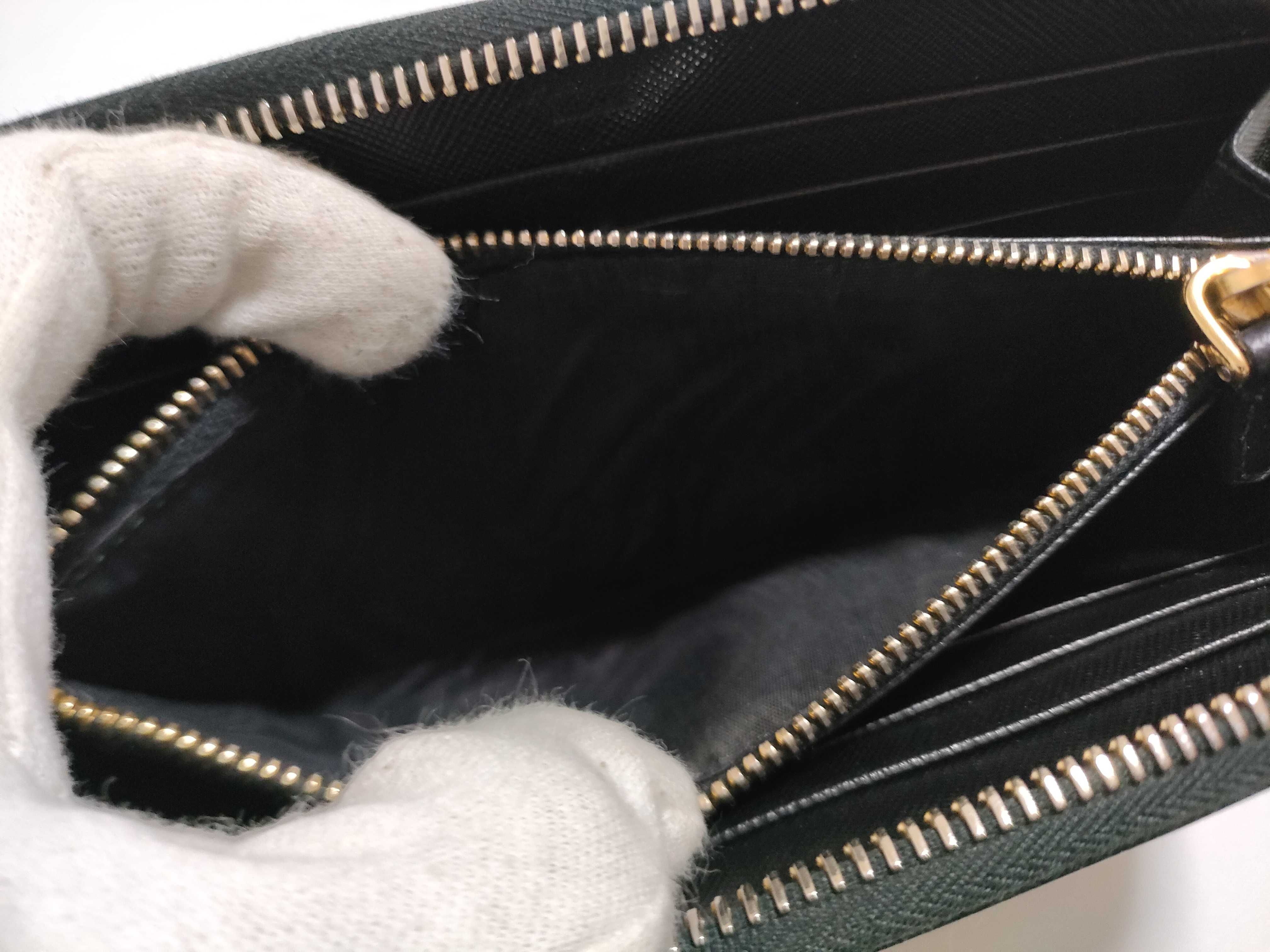 【水曜終了】(10709_0114)PRADA プラダ ラウンドジップ ウォレット 1ML506 サフィアーノ レザー ブラック 財布 長財布